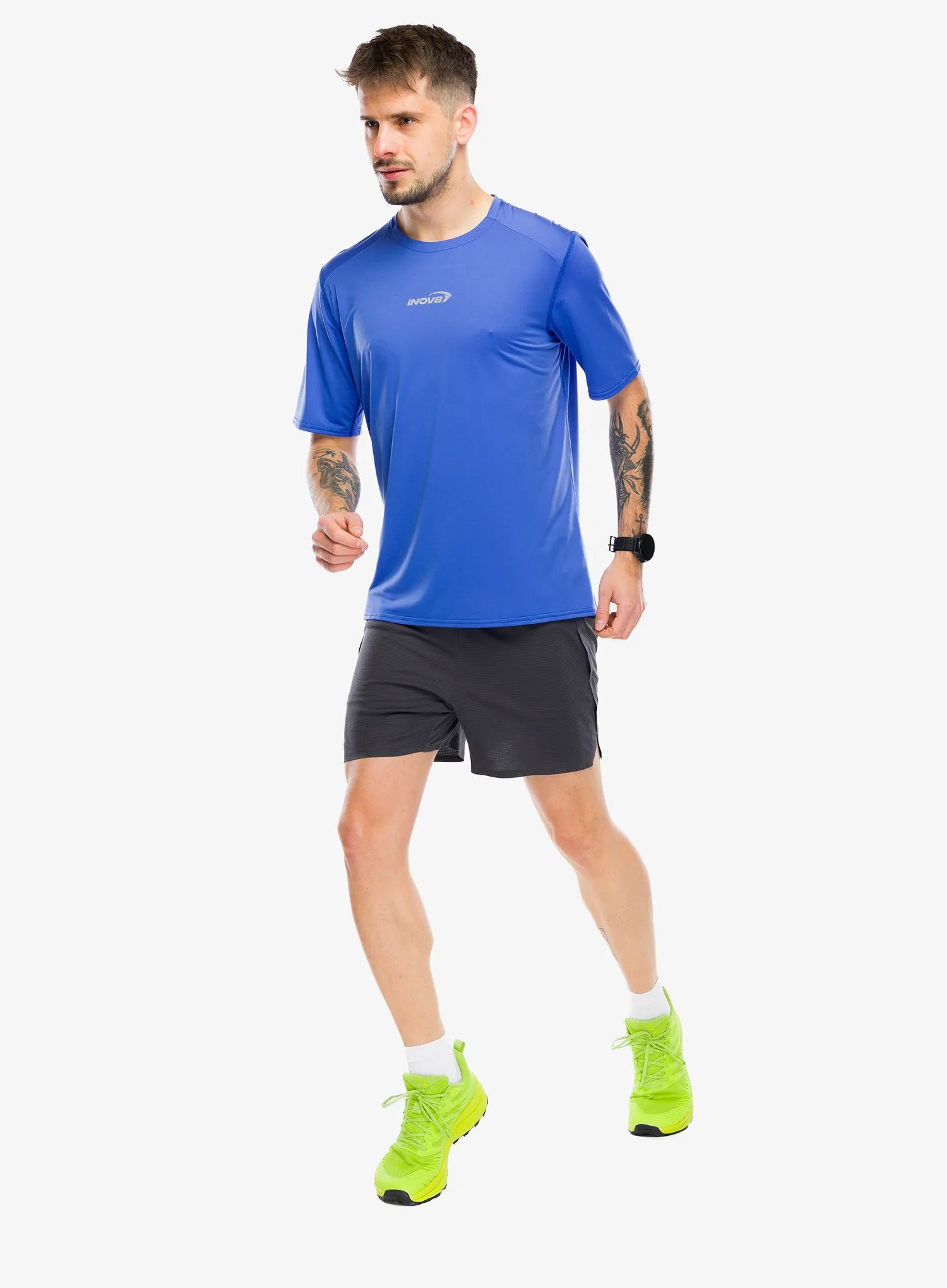 Greitai džiūstantys marškinėliai Inov-8 Airlite Short Sleeve T-Shirt - blue