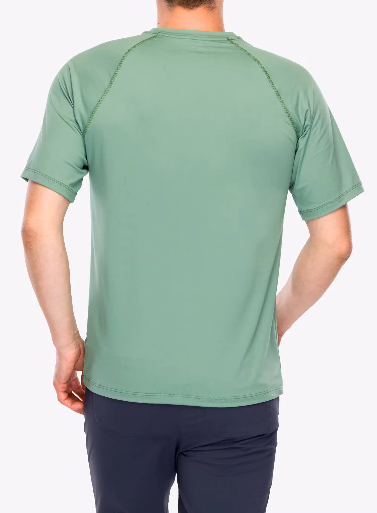 Greitai džiūstantys marškinėliai Marmot Windridge Graphic S/S - agate green