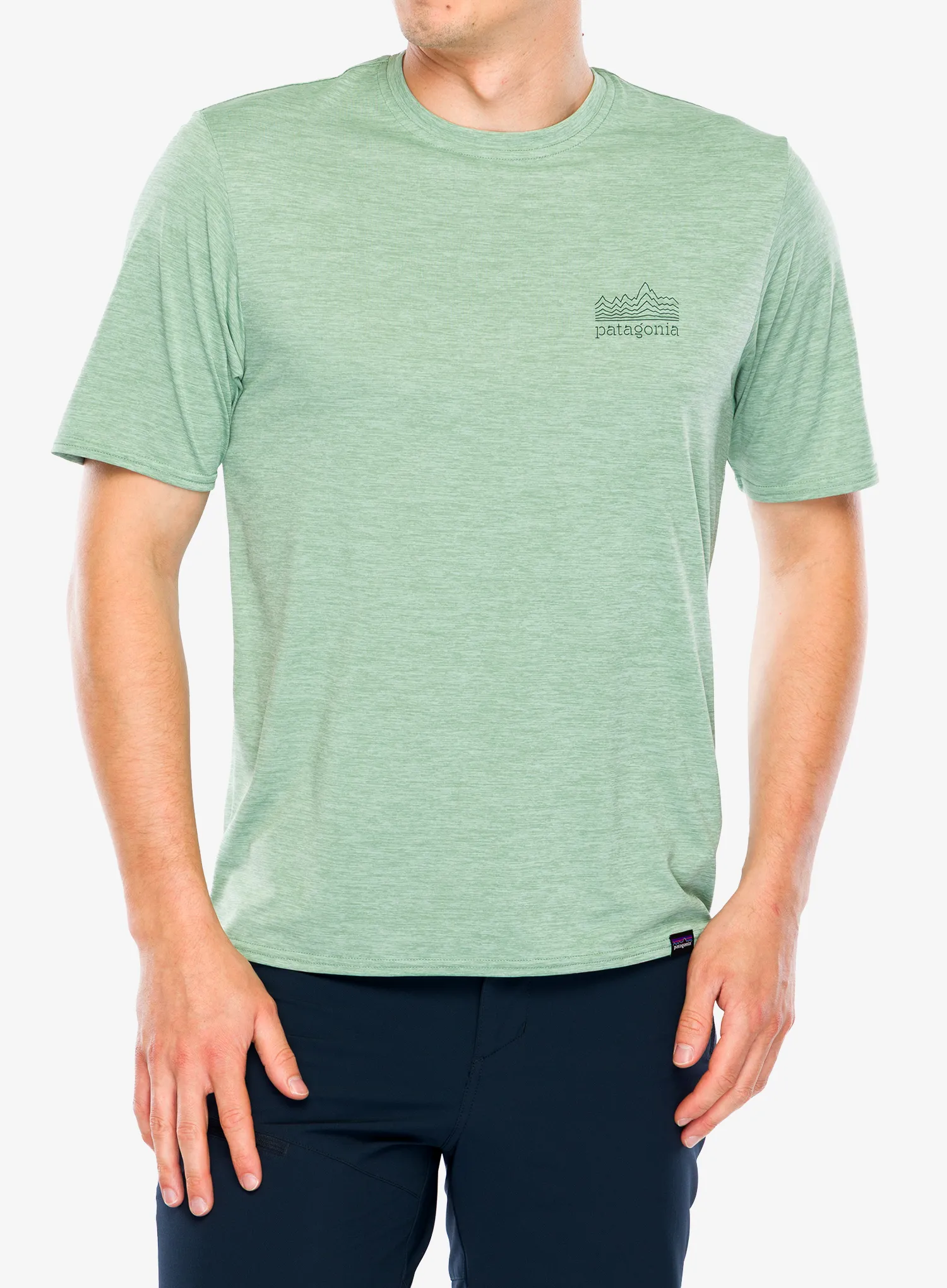 Greitai džiūstantys marškinėliai Patagonia Cap Cool Daily Graphic Shirt - strataspire/ellwood green