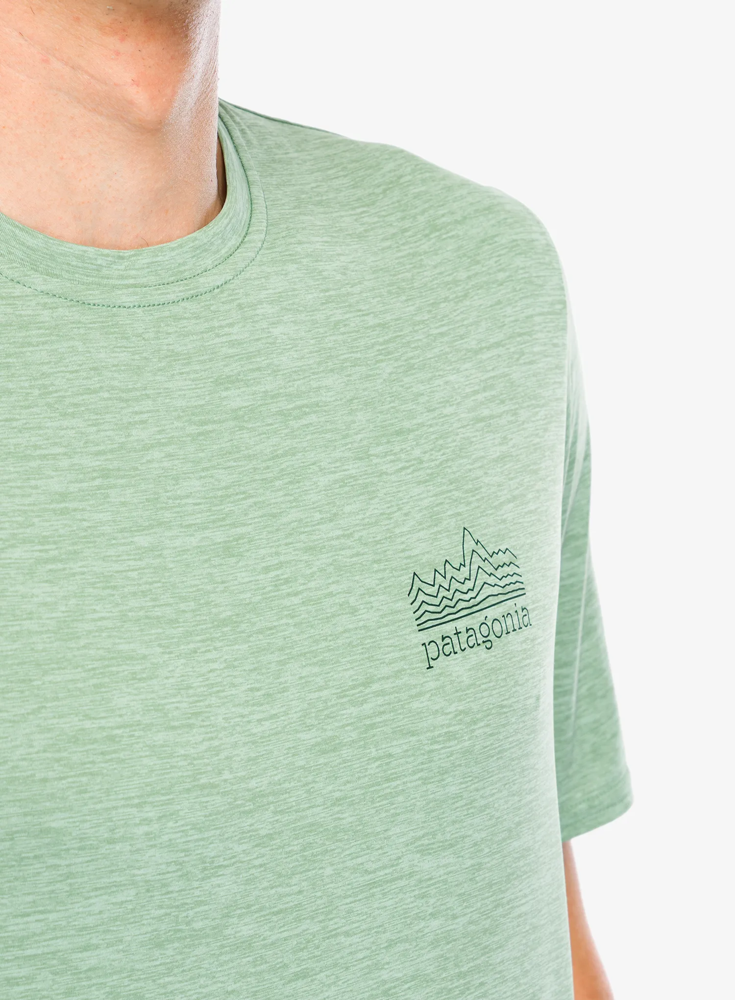 Greitai džiūstantys marškinėliai Patagonia Cap Cool Daily Graphic Shirt - strataspire/ellwood green