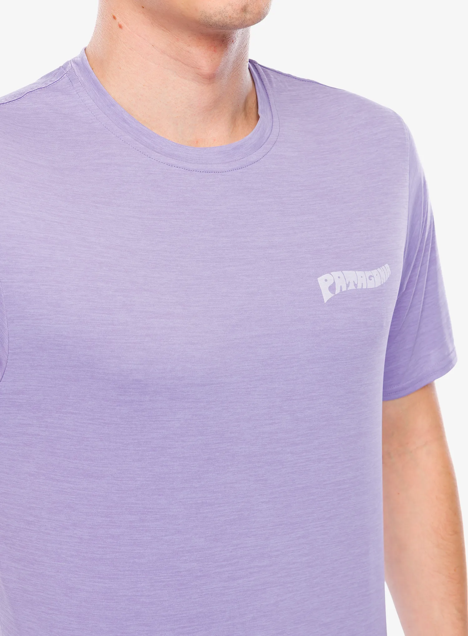 Greitai džiūstantys marškinėliai Patagonia Cap Cool Daily Graphic Shirt Waters - forgotten island/purple