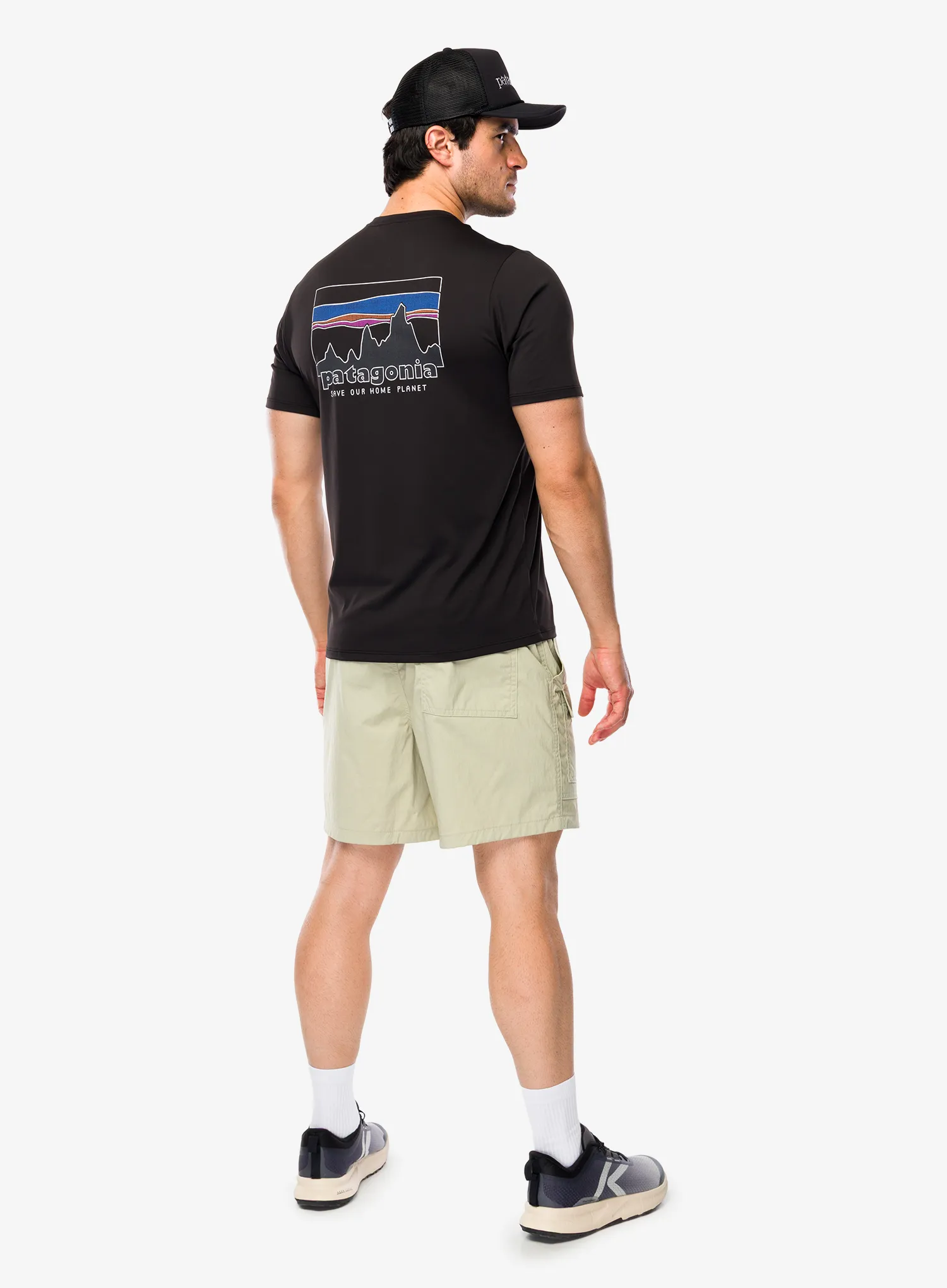 Greitai džiūstantys marškinėliai Patagonia Cap Cool Daily Shirt 73 Skyline - black