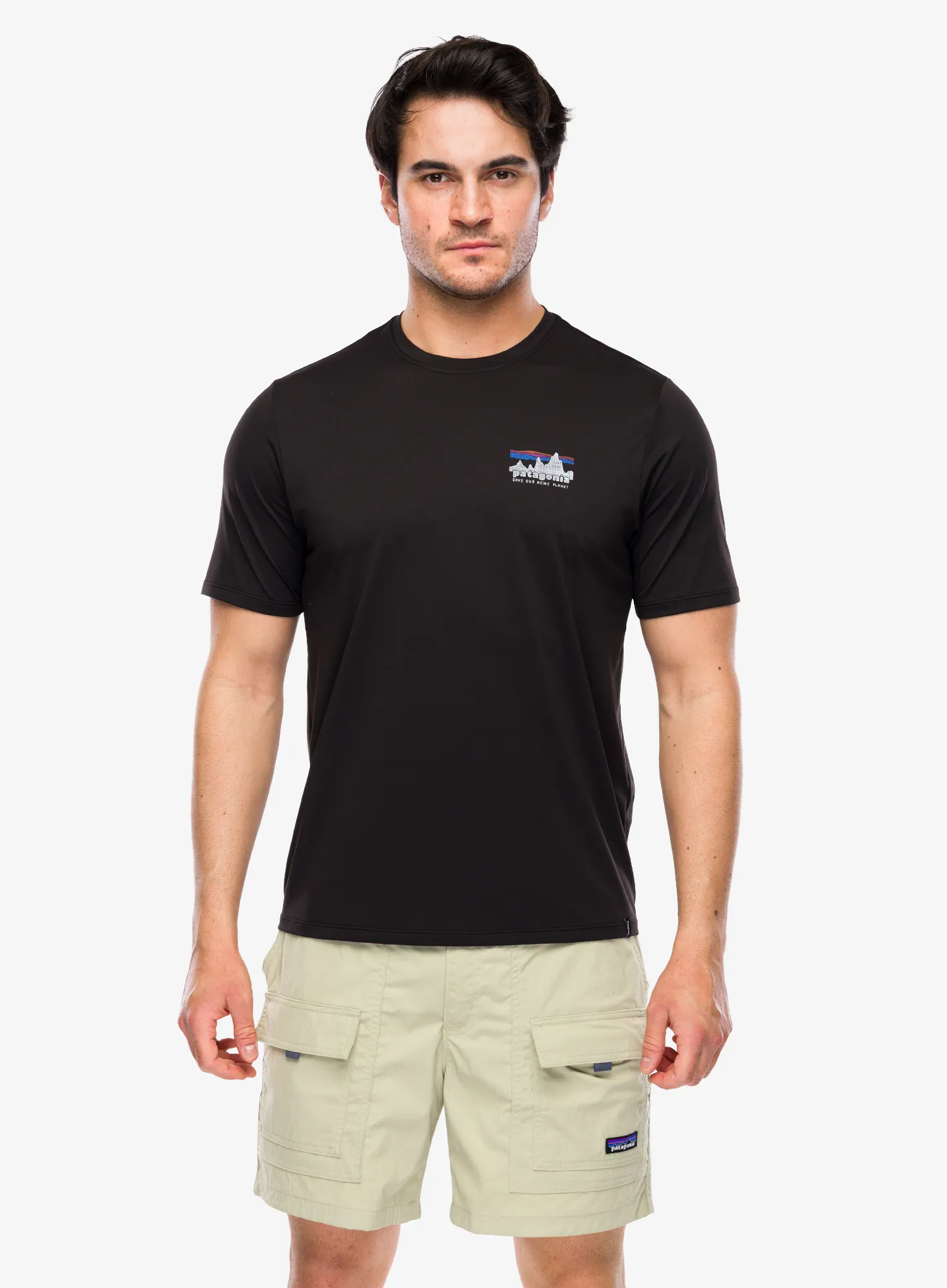 Greitai džiūstantys marškinėliai Patagonia Cap Cool Daily Shirt 73 Skyline - black