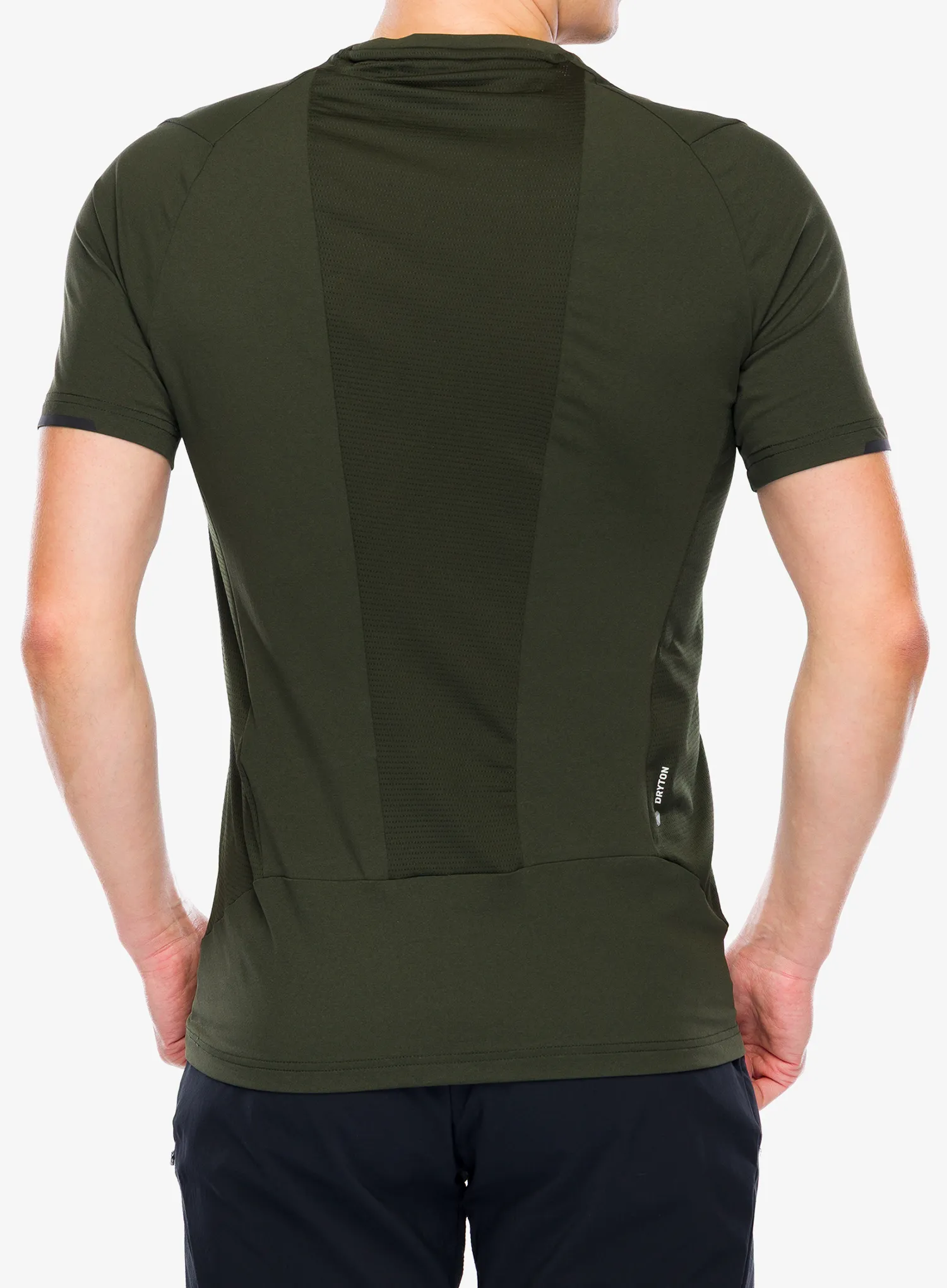 Greitai džiūstantys marškinėliai Salewa Pedroc Dry Hyb T-Shirt - dark olive