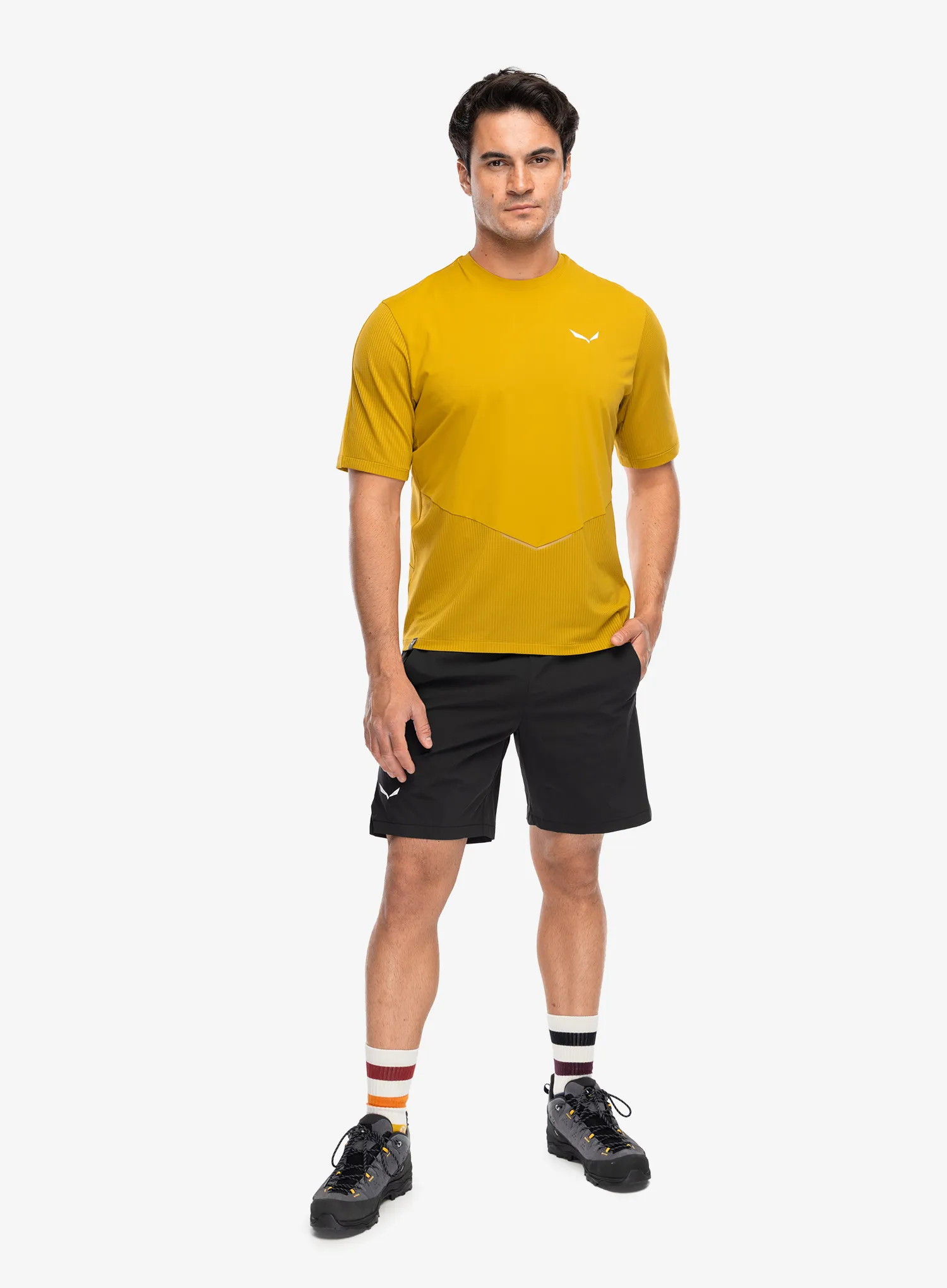Greitai džiūstantys marškinėliai Salewa Pedroc Dry Hyb T-Shirt - olive oil