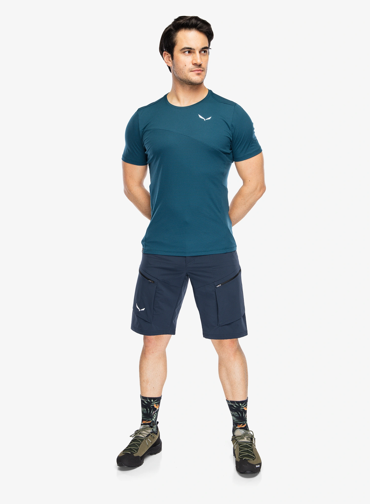 Greitai džiūstantys marškinėliai Salewa Puez Sporty Dry T-Shirt - pond blue