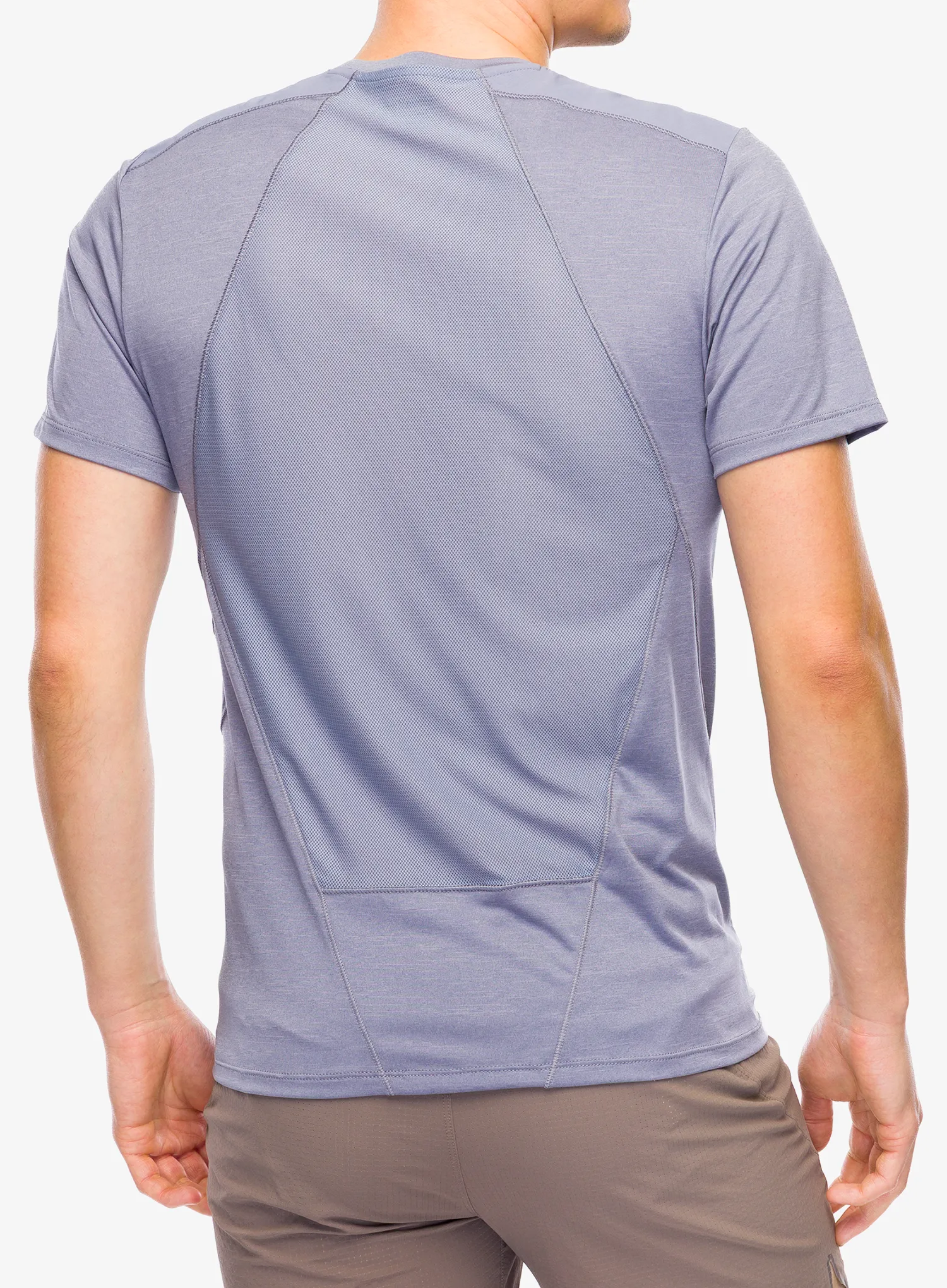 Greitai džiūstantys marškinėliai Salomon Outline S/S Tee - blue granite