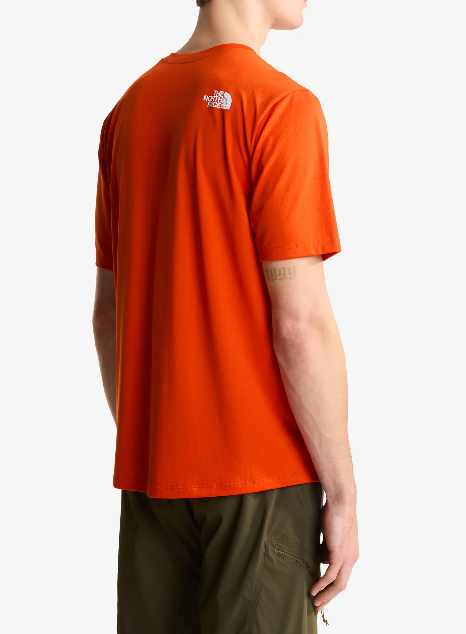 Greitai džiūstantys marškinėliai The North Face 24/7 S/S Tee Logo Graphic - lava red