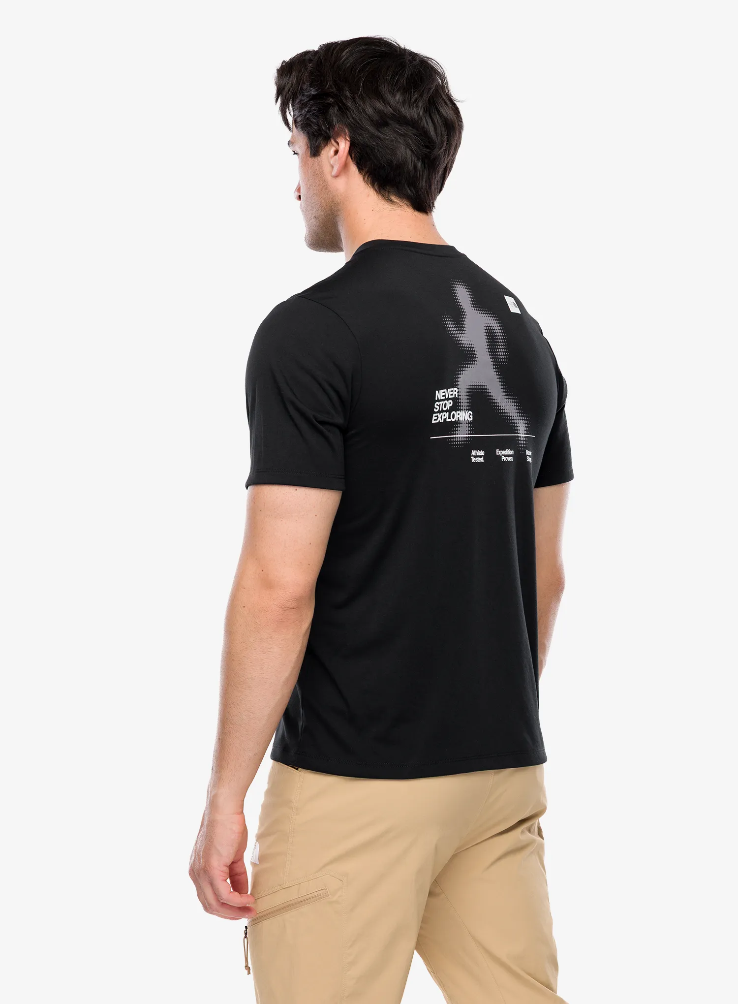 Greitai džiūstantys marškinėliai The North Face Bitmap Silhouette Short Sleeves Tee - tnf black