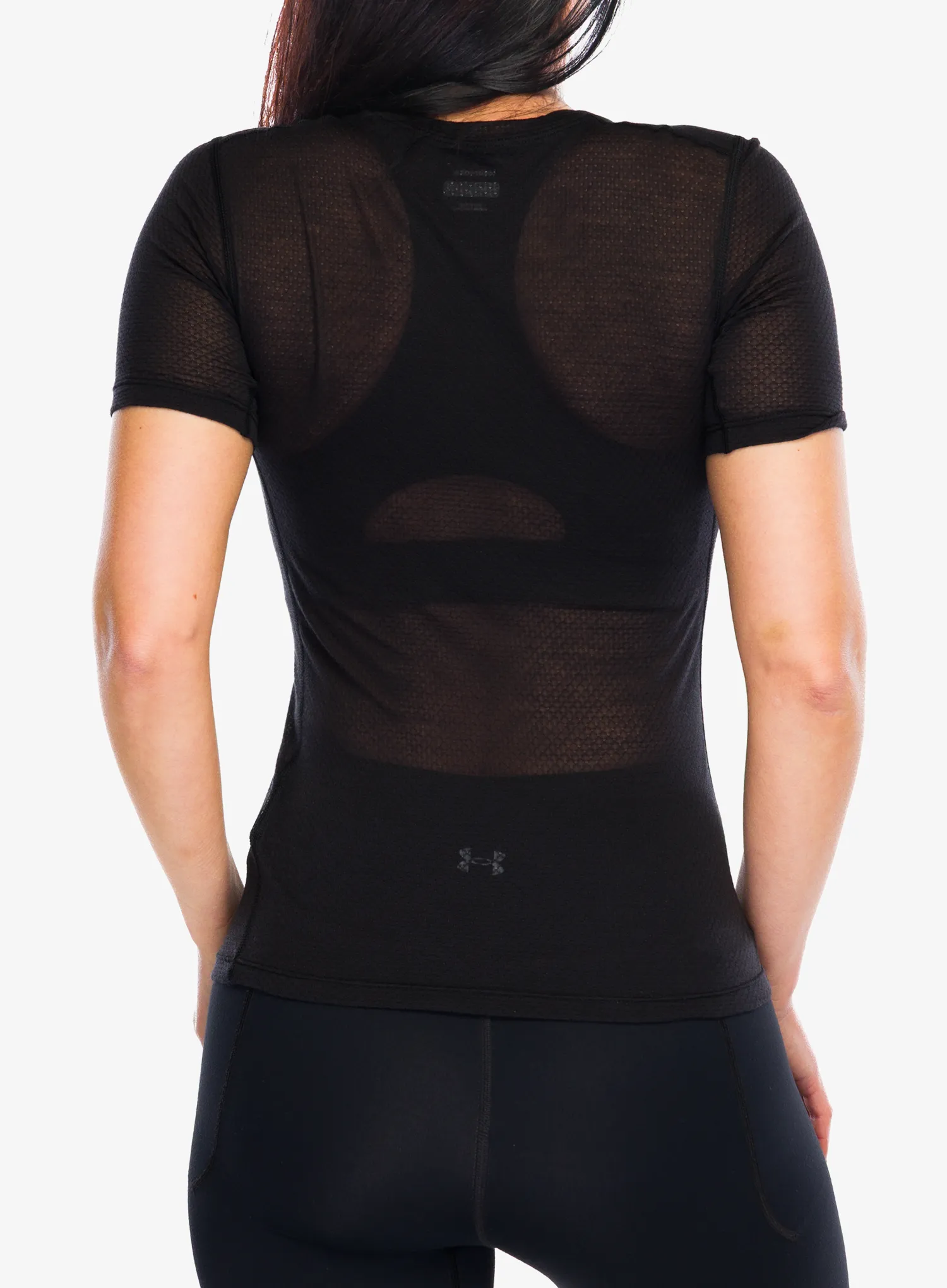 Termo marškinėliai moterims Icebreaker Merino Blend 75 Cool-Lite Featherlight SS Crewe - black