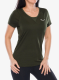 Termo marškinėliai moterims Salewa Agner Merino T-shirt - dark olive