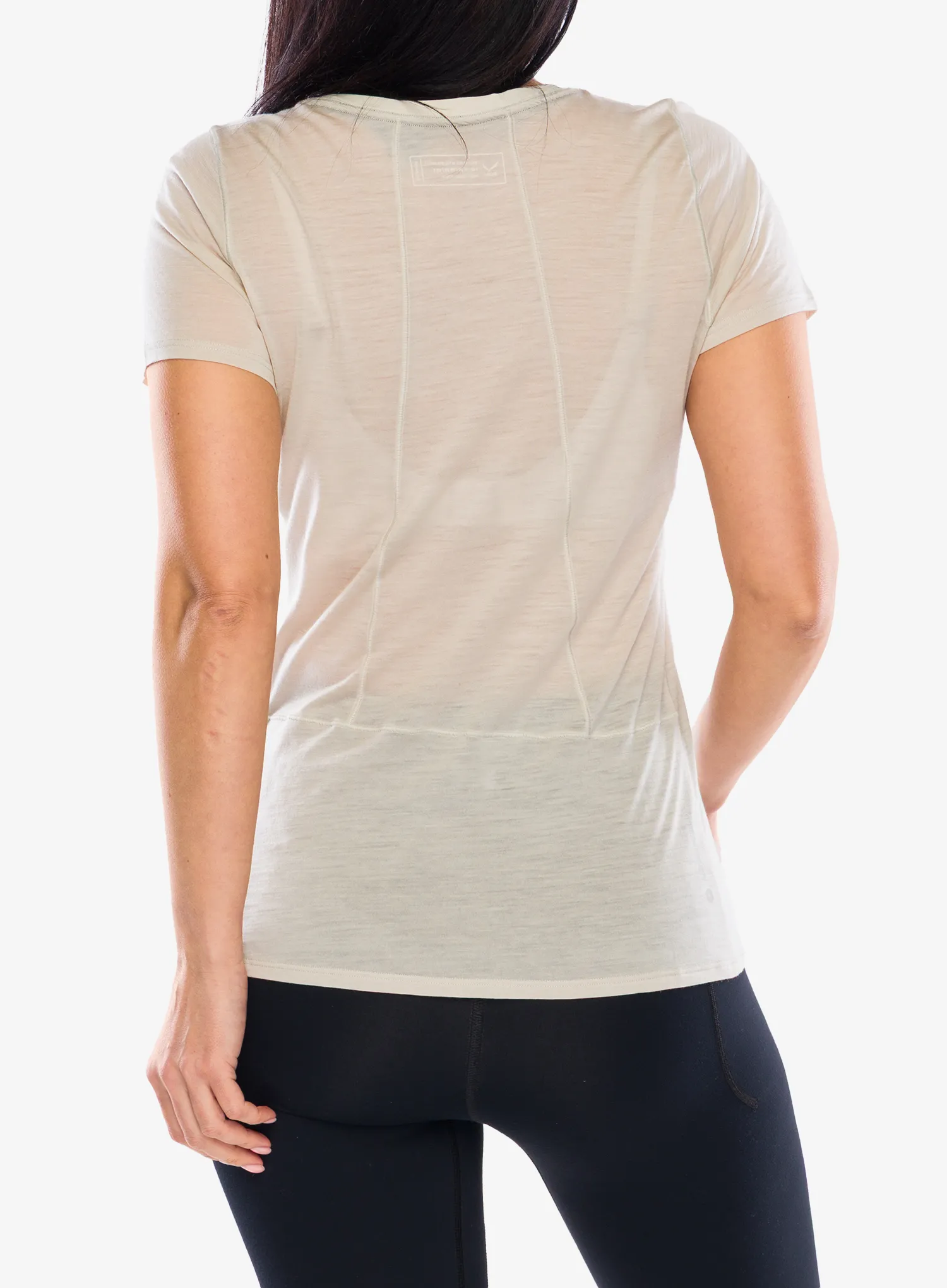 Termo marškinėliai moterims Salewa Agner Merino T-shirt - oatmeal
