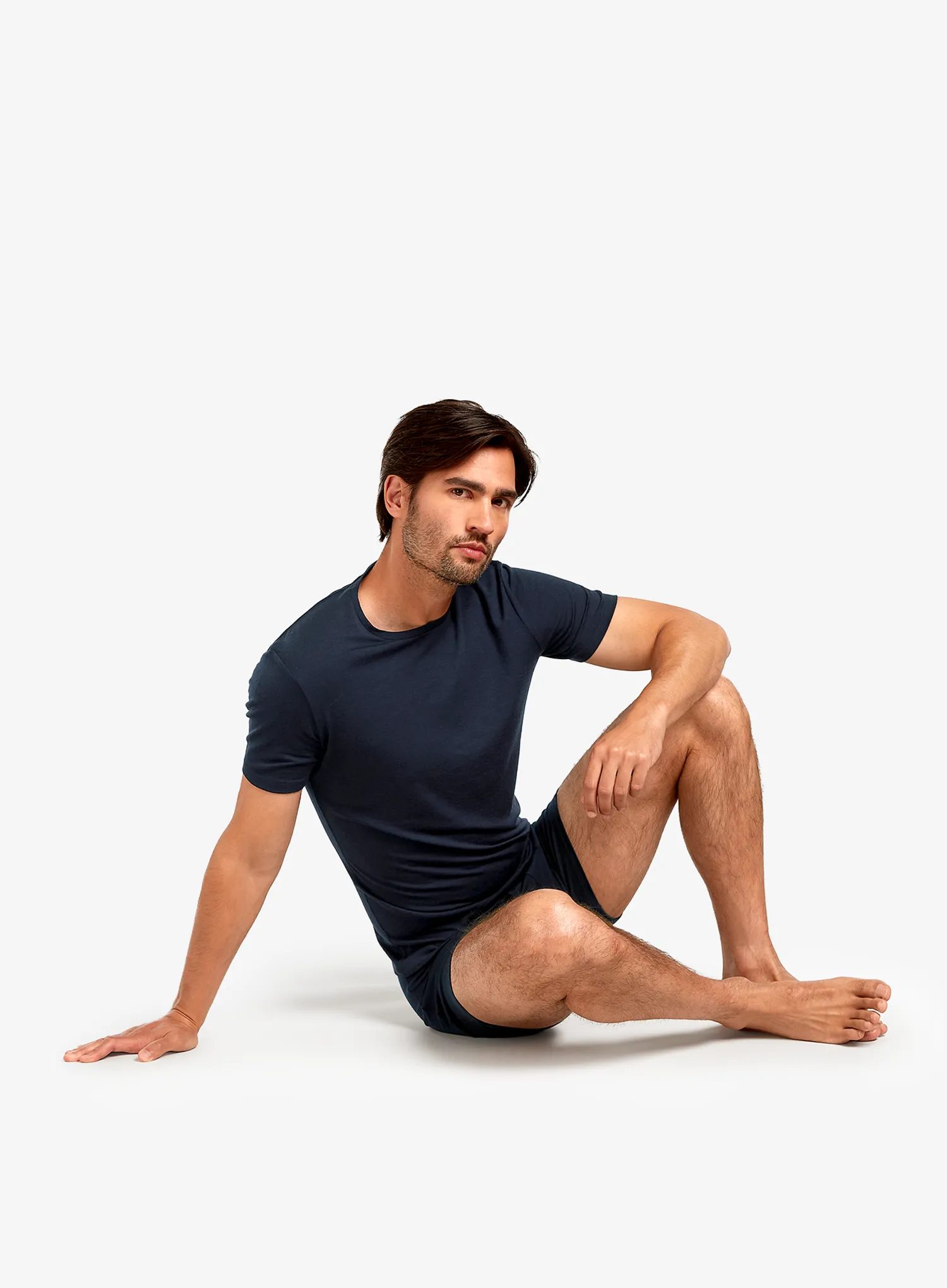 Termo marškinėliai Icebreaker Anatomica S/S Crewe - midnight navy