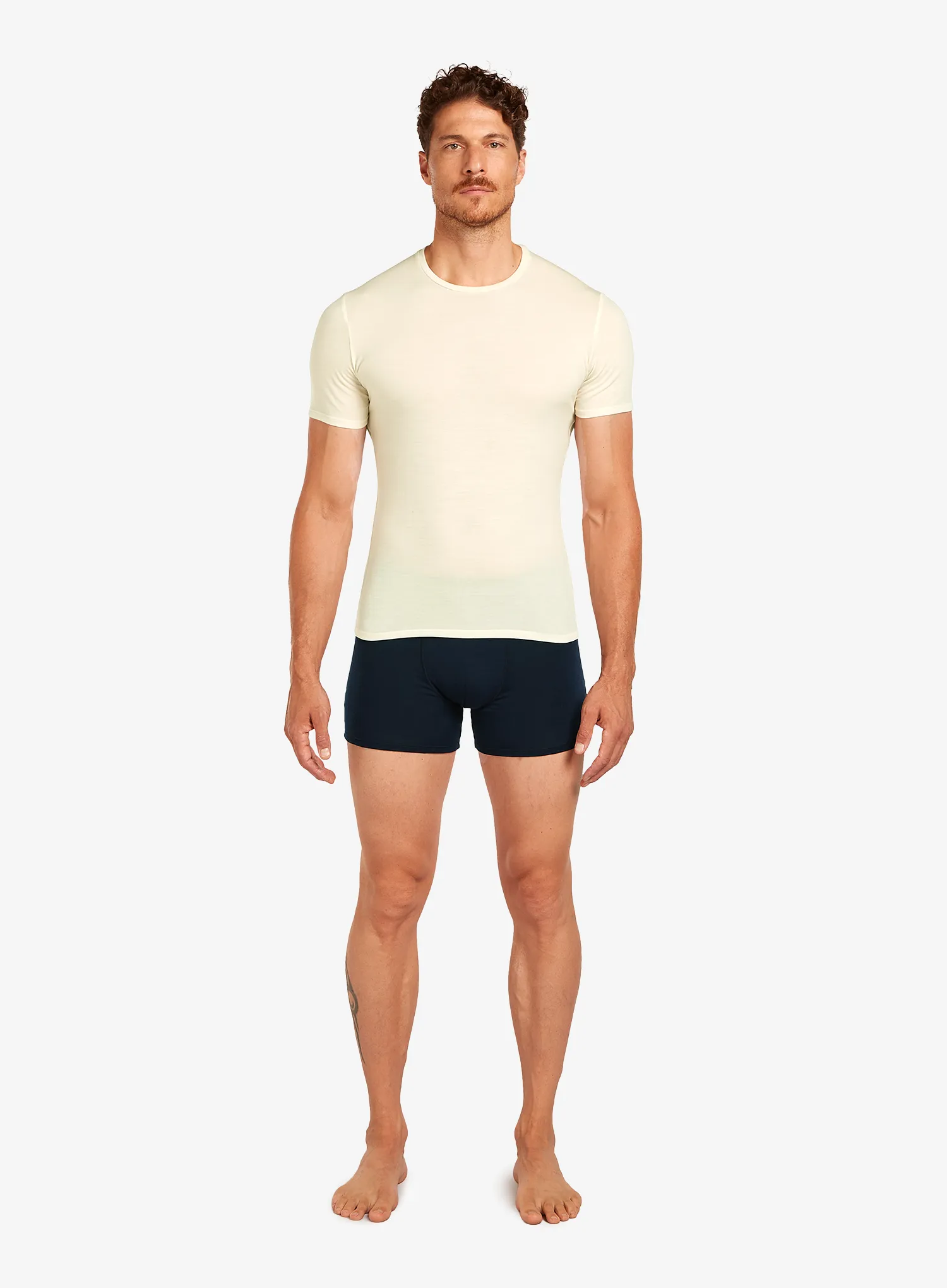 Termo marškinėliai Icebreaker Anatomica S/S Crewe - undyed