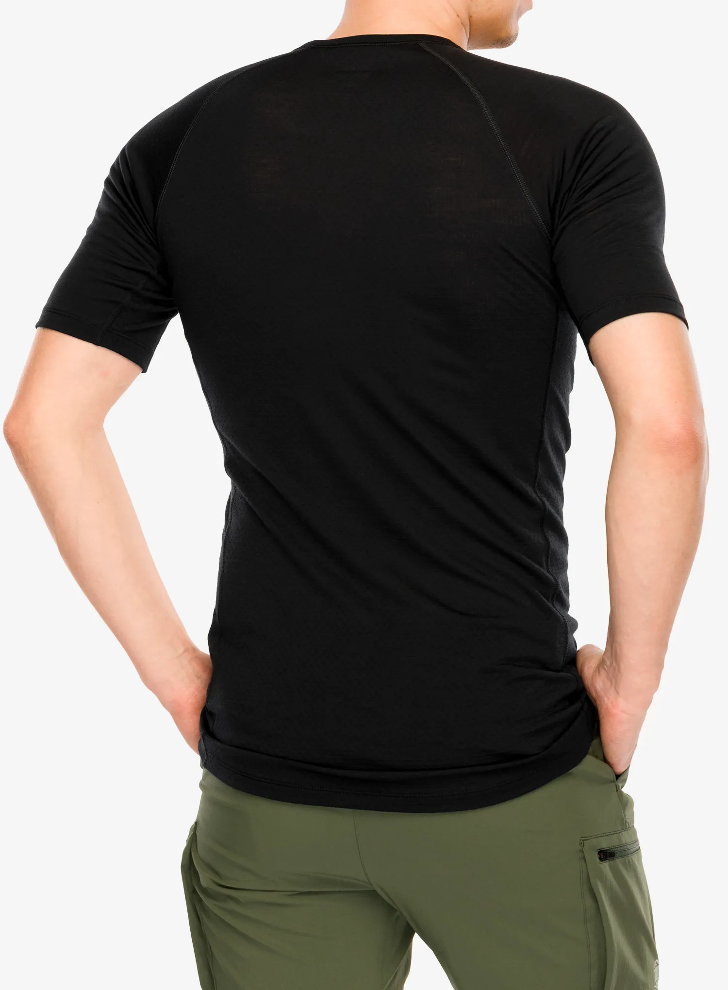 Termo marškinėliai Icebreaker Merino Blend 125 ZoneKnit SS Crewe - black