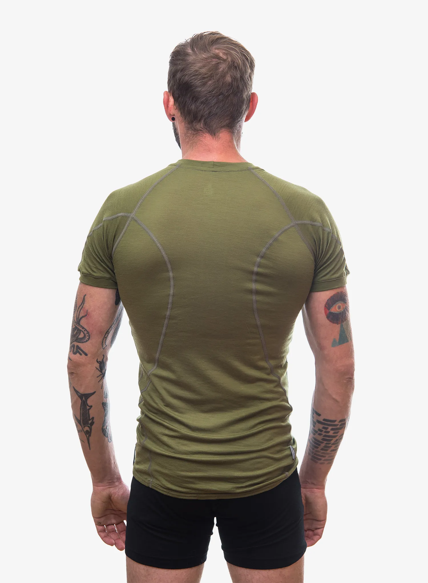 Termo marškinėliai vyrams Sensor Merino Active Tee S/S - safari