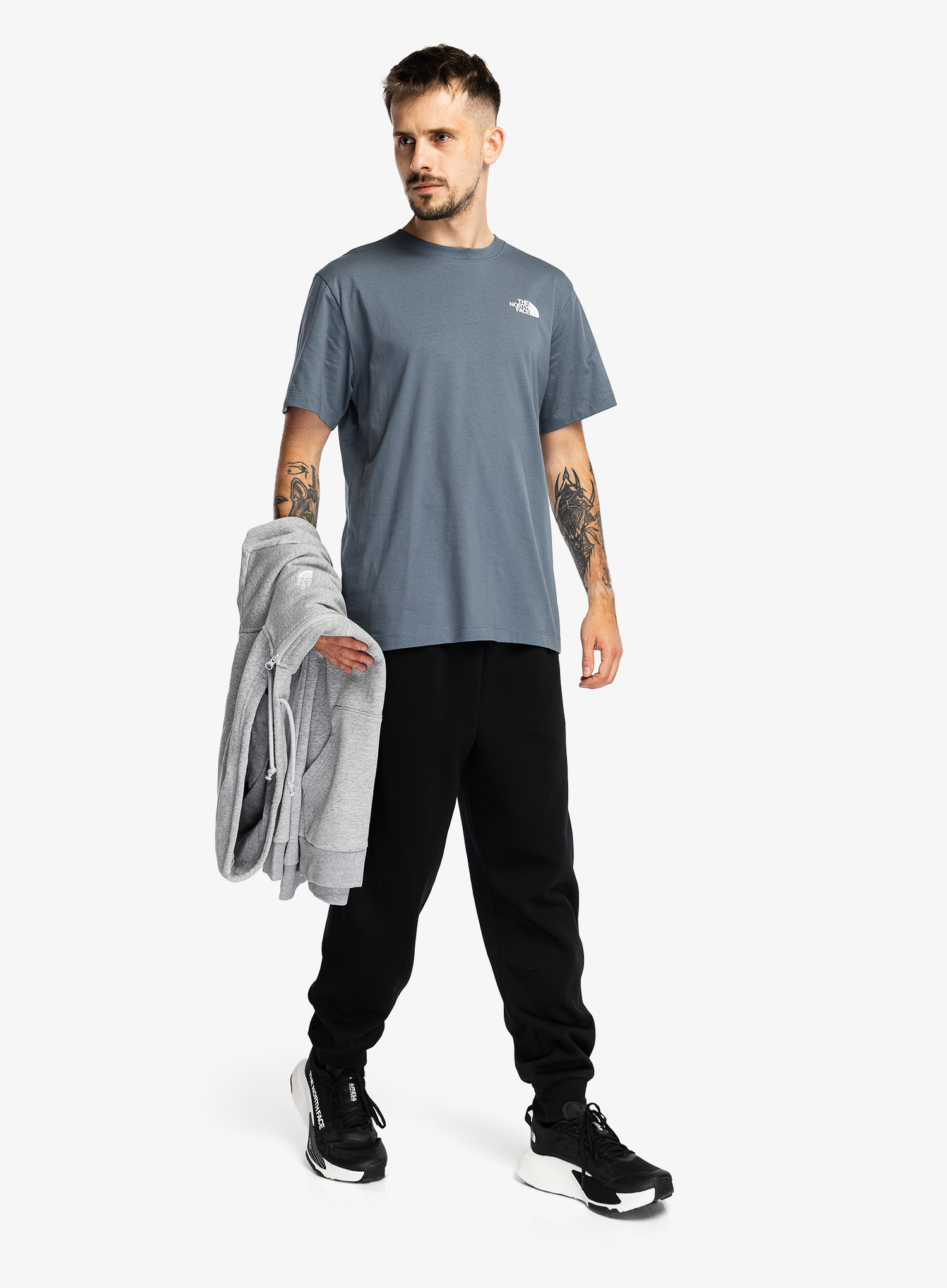 Marškinėliai The North Face Evolution Box Nse Regular Short Sleeve - granite grey