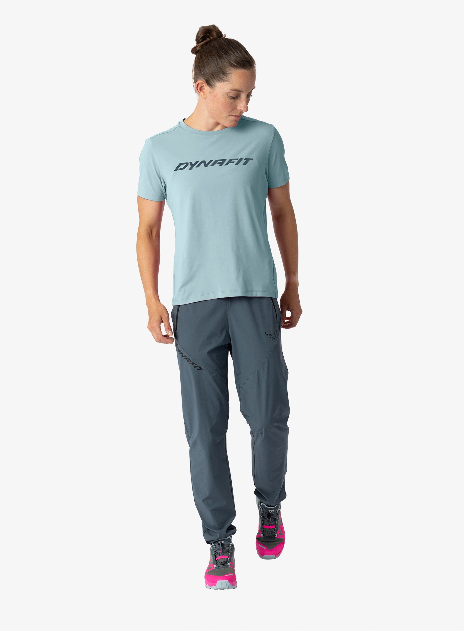 Moteriški sportiniai marškinėliai Dynafit Traverse T-Shirt - cloud blue