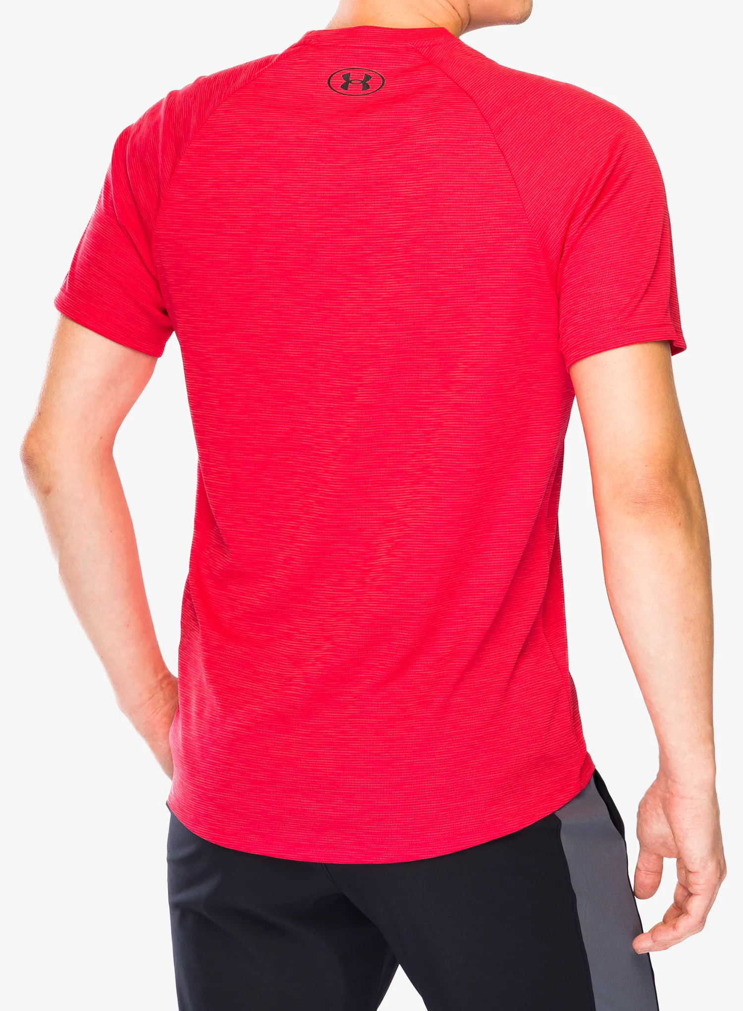 Treniruočių marškinėliai Under Armour Tech Textured S/S - racer red/black