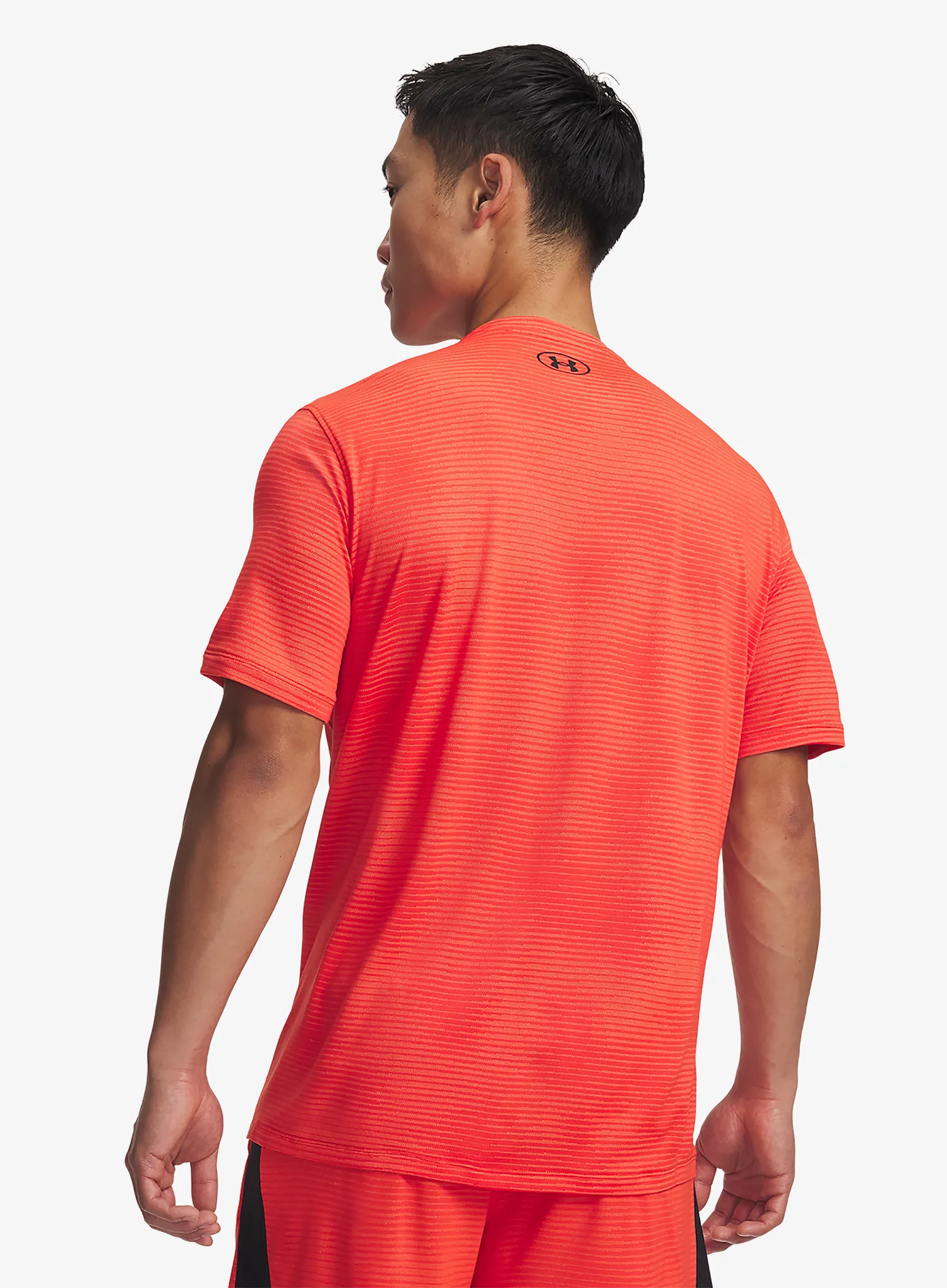 Treniruočių marškinėliai Under Armour Tech Vent VHS Jacquard SS - venom red/black