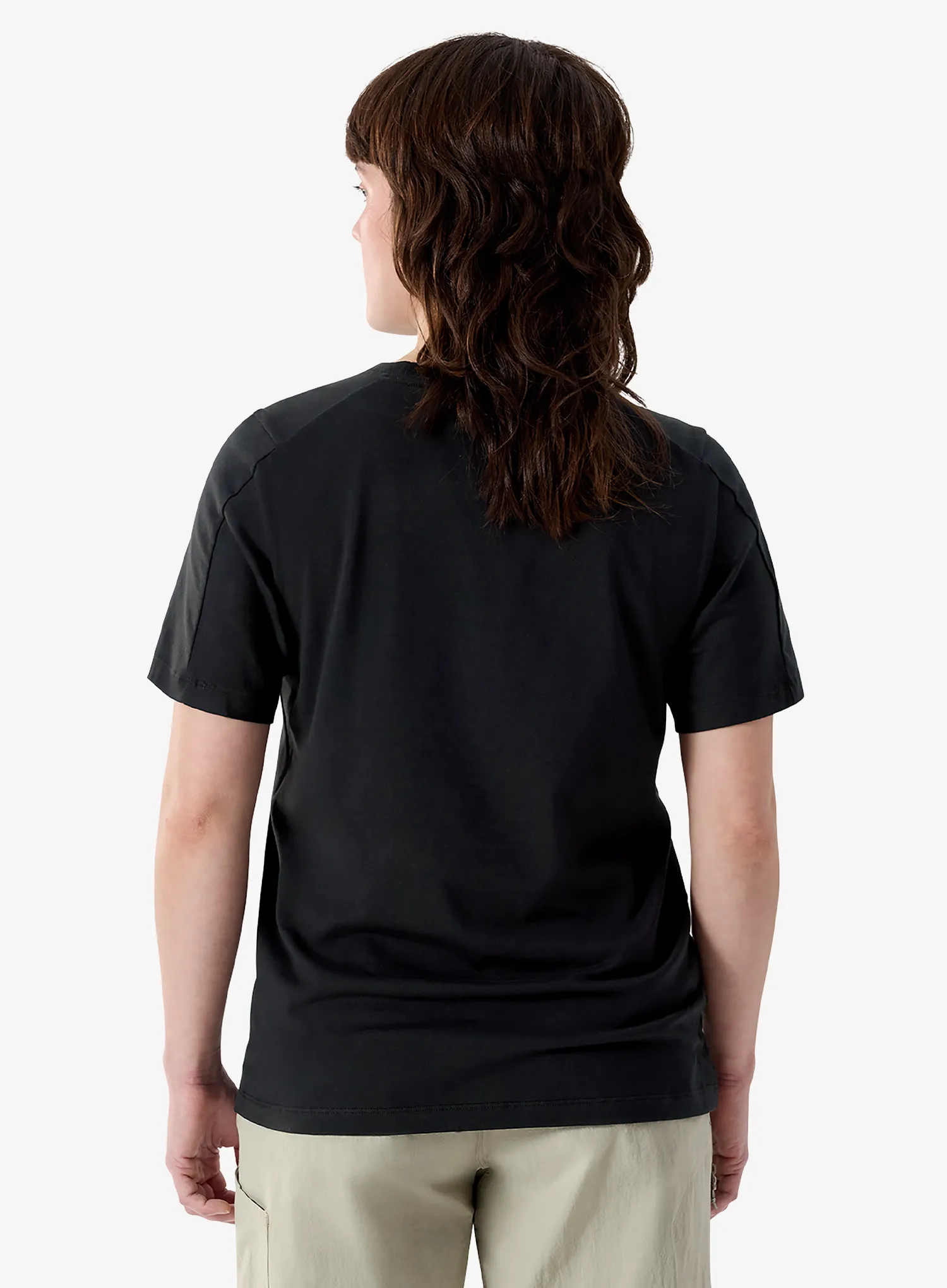 Moteriški laipiojimo marškinėliai Arcteryx Kragg SL Cotton Heatmap Crew SS - black