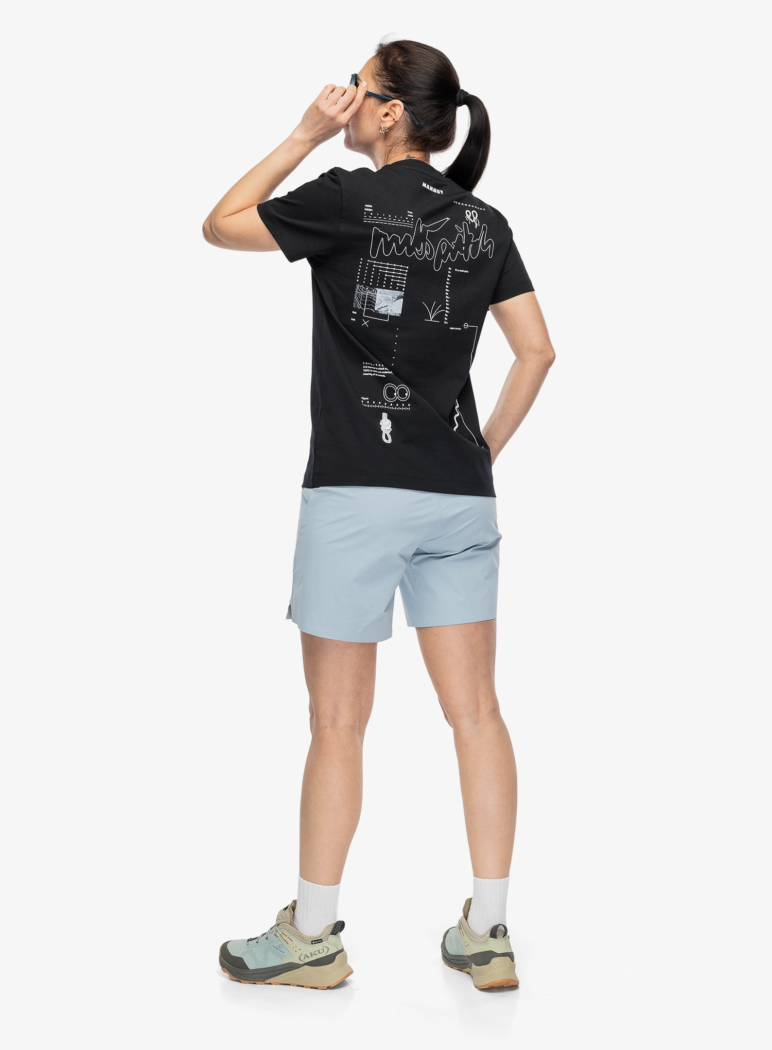 Moteriški laipiojimo marškinėliai Mammut Mammut Base T-Shirt Multi-Pitch - black