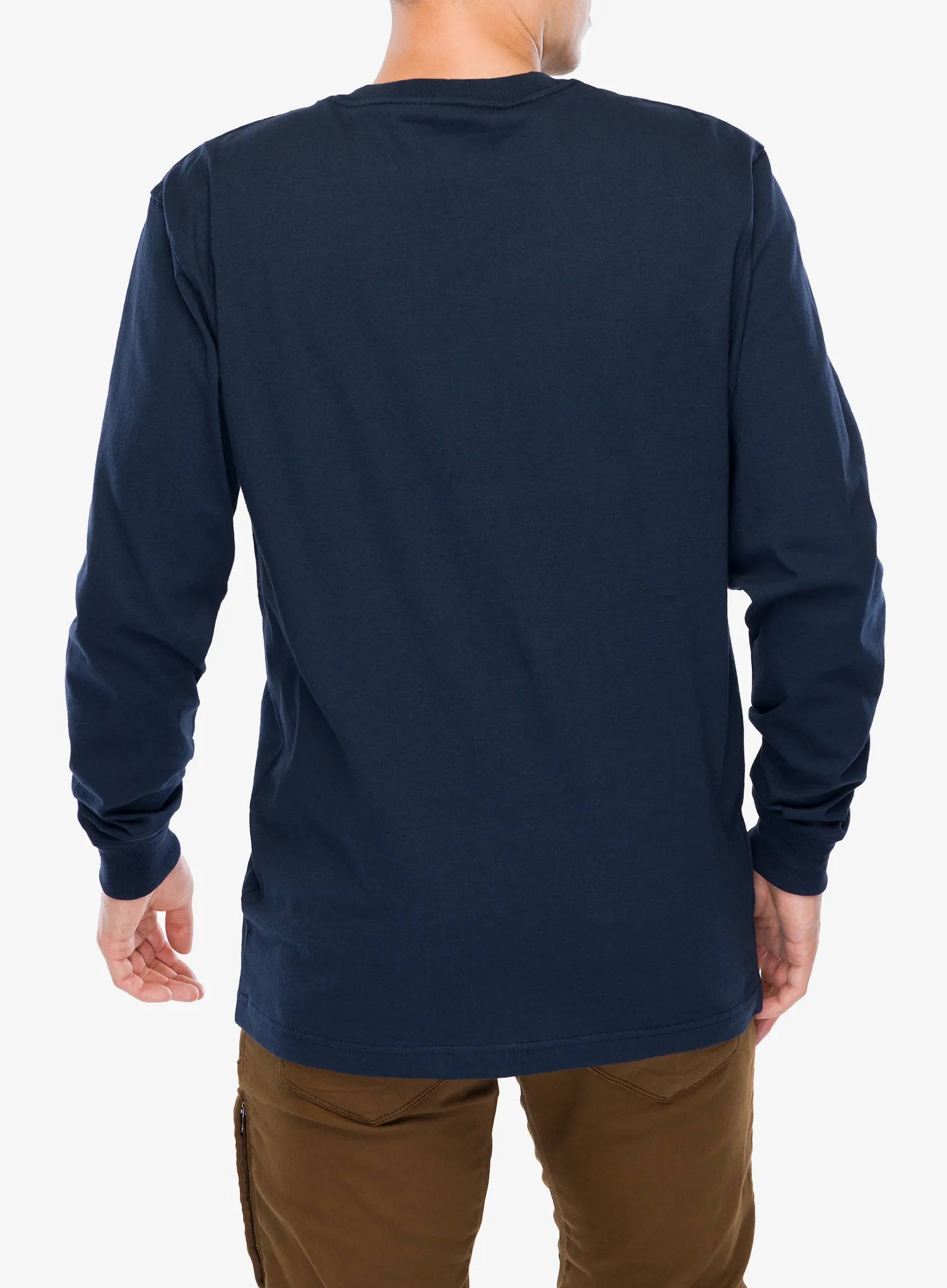 Marškinėliai ilgomis rankovėmis Carhartt Workwear Pocket T-Shirt L/S - navy