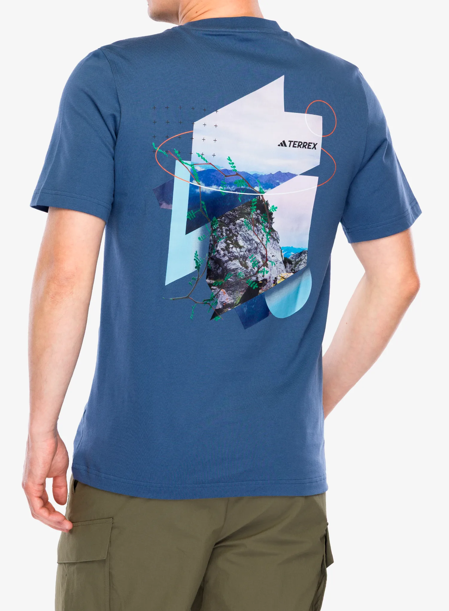 Spauda ant marškinėlių adidas TERREX Back Graphic T-Shirt - wonder steel