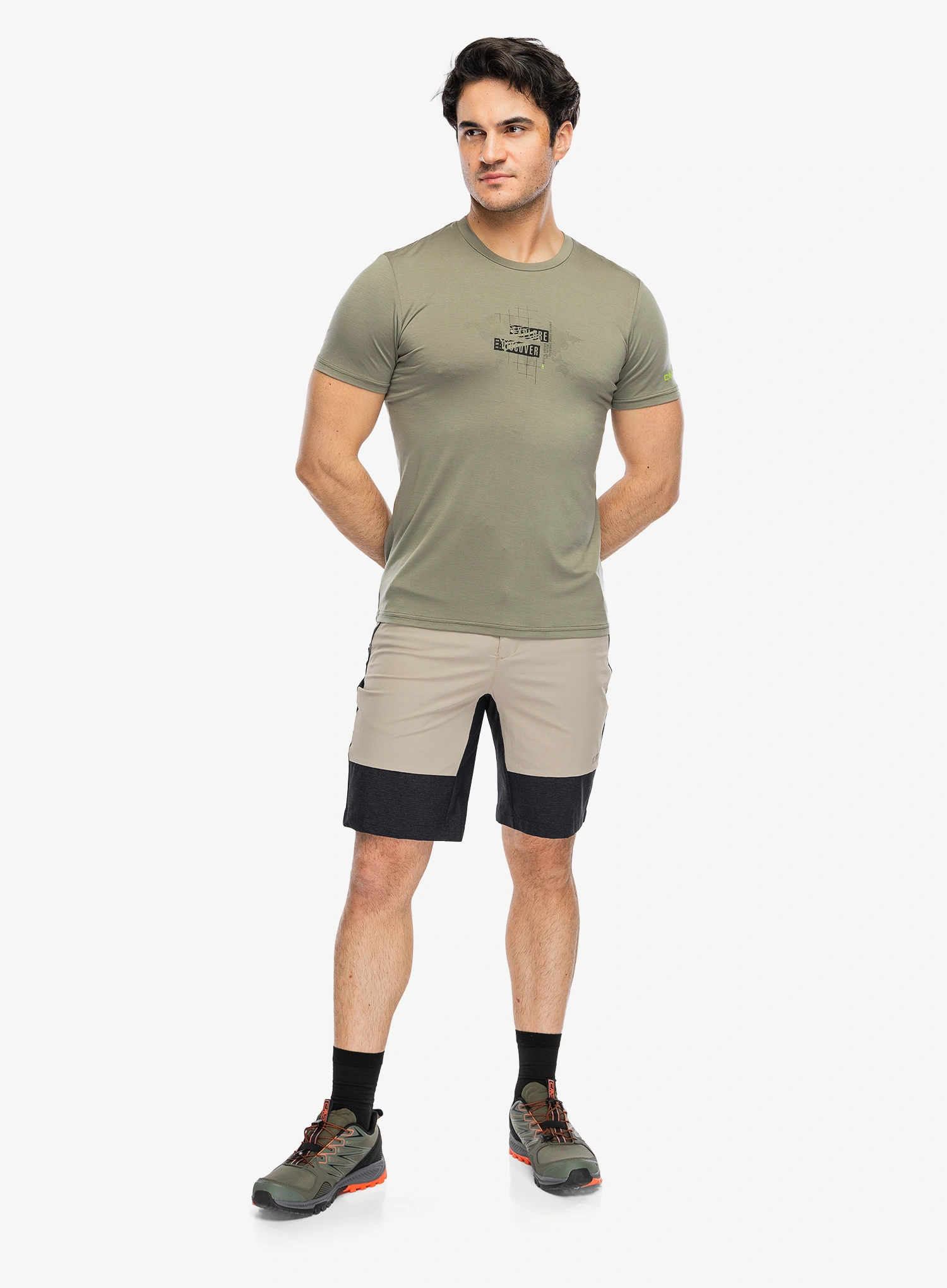 Spauda ant marškinėlių CMP Verte T-Shirt - sage/pine