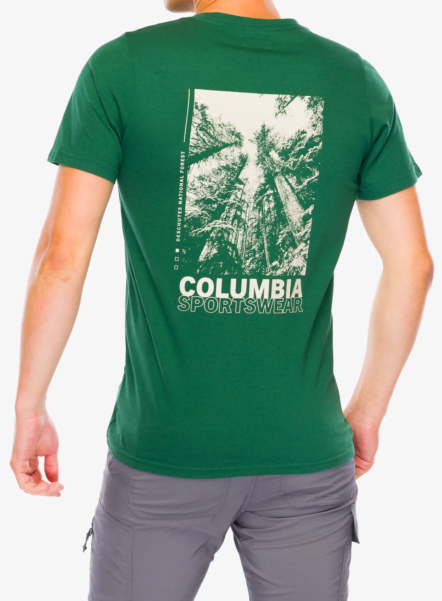 Spauda ant marškinėlių Columbia Rapid Ridge Back Graphic Tee II - rain forest/amazing heights