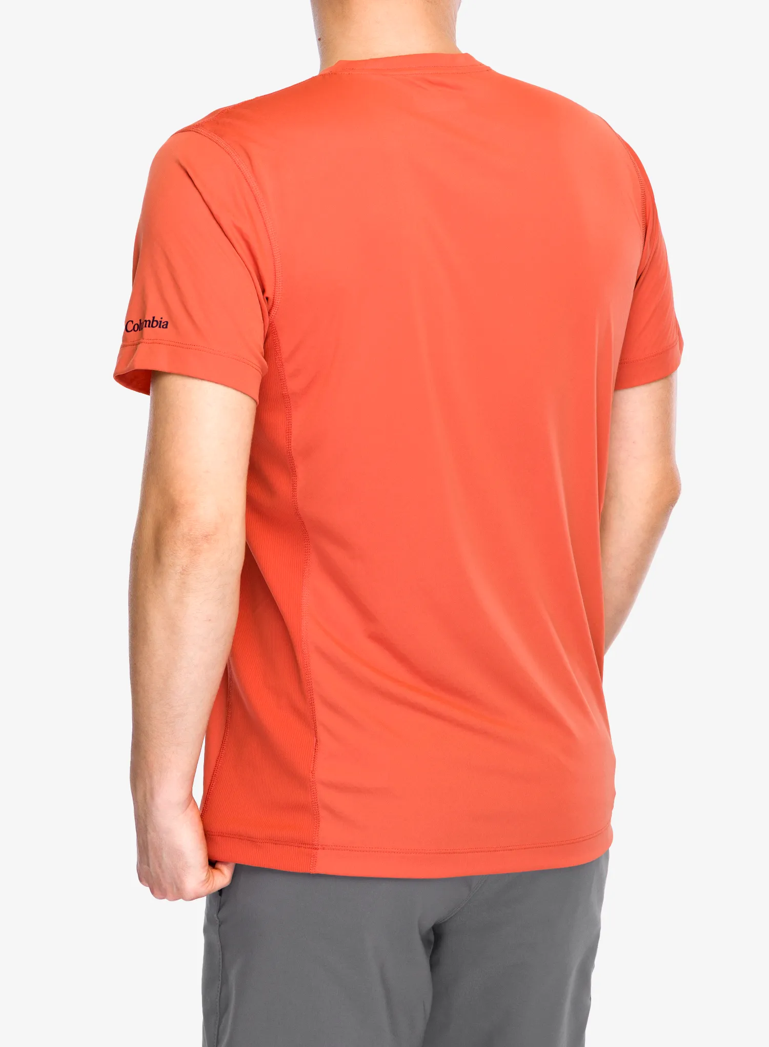 Spauda ant marškinėlių Columbia Zero Rules Light S/S Graphic Crew - tuscan/actively cooled
