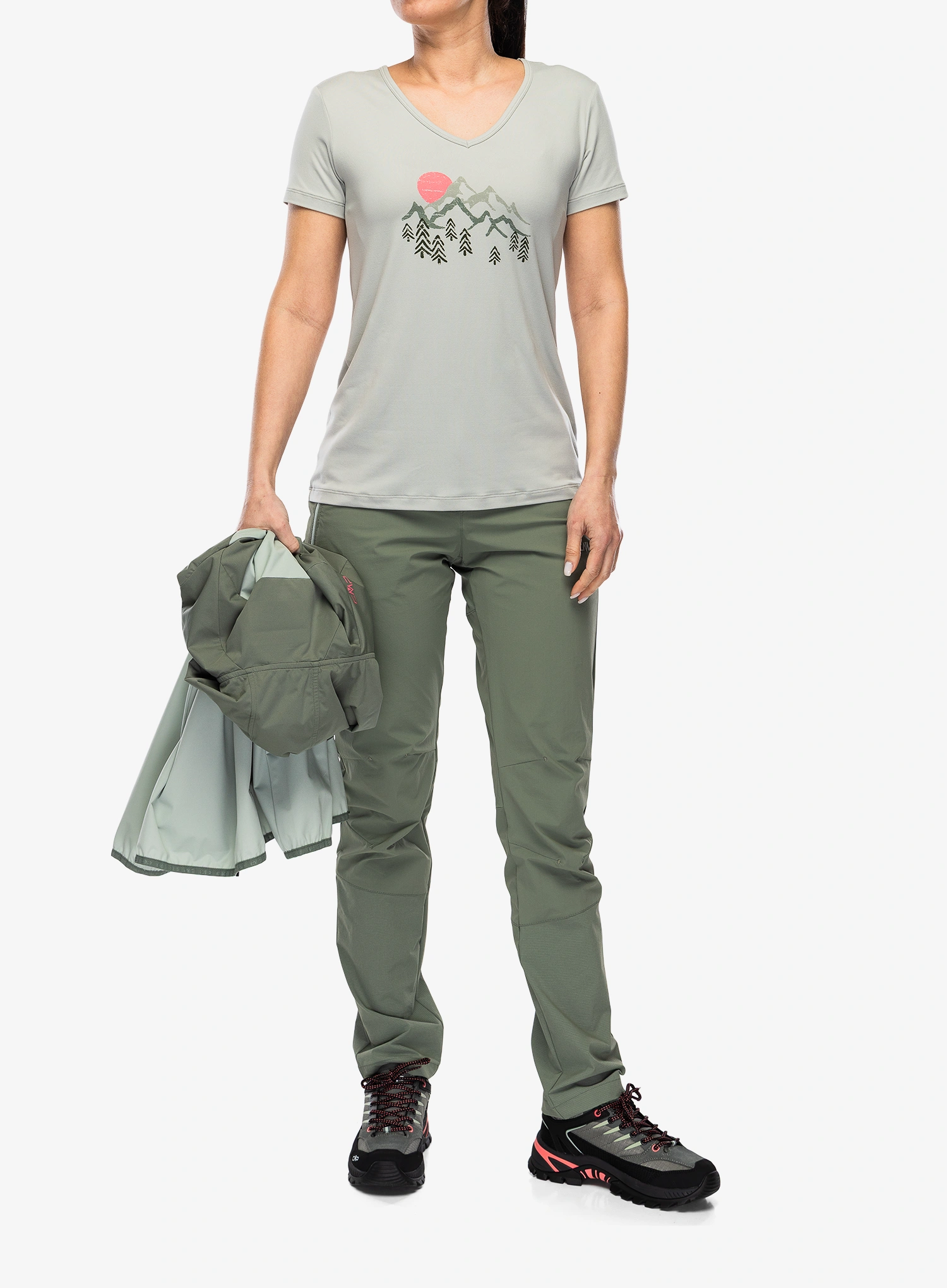 Moteriški marškinėliai su spaudiniu CMP Missy T-Shirt - pistacchio