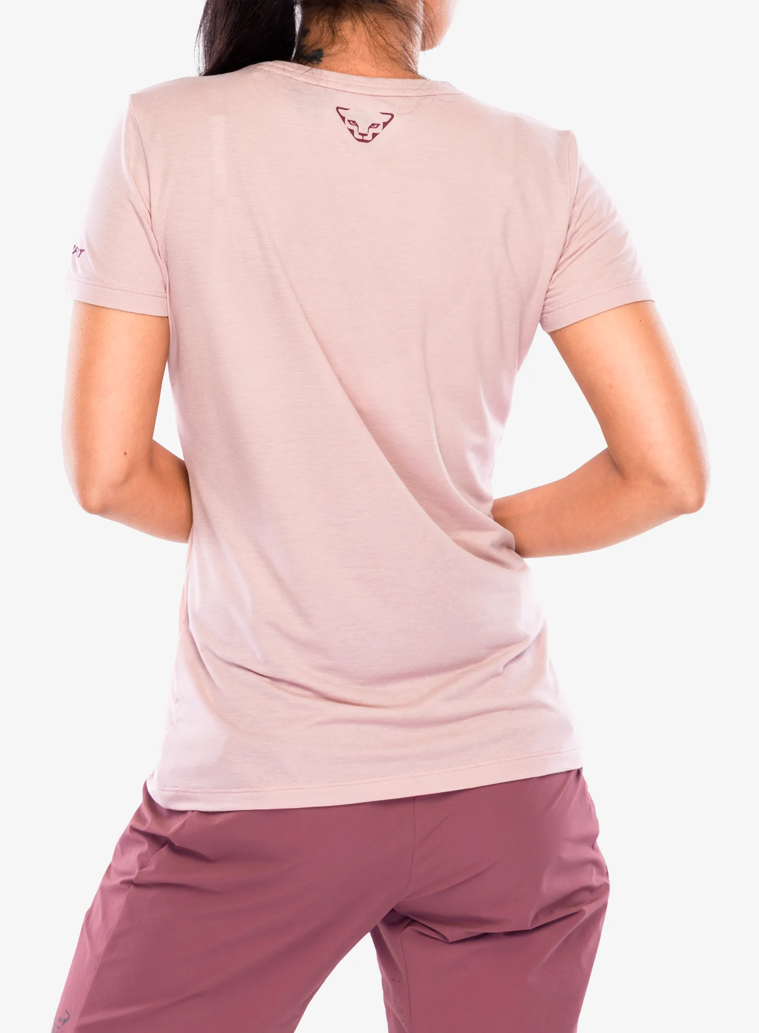 Moteriški marškinėliai su spaudiniu Dynafit Transalper Graphic S/S Tee - pale rose