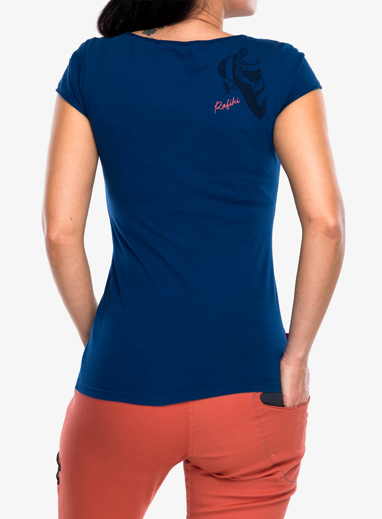 Moteriški marškinėliai su spaudiniu Rafiki Jay - ensign blue II