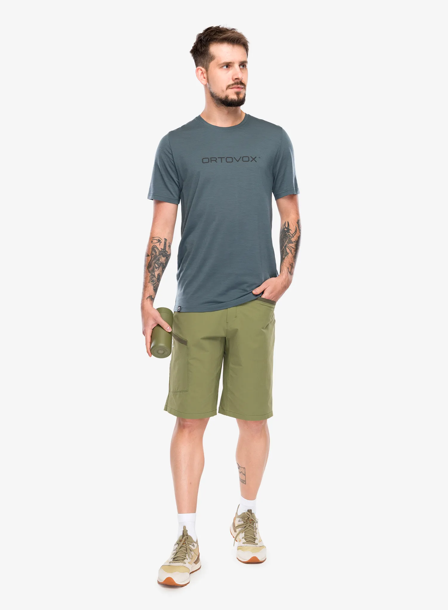 Spauda ant marškinėlių Ortovox 150 Cool Brand TS - dark arctic grey