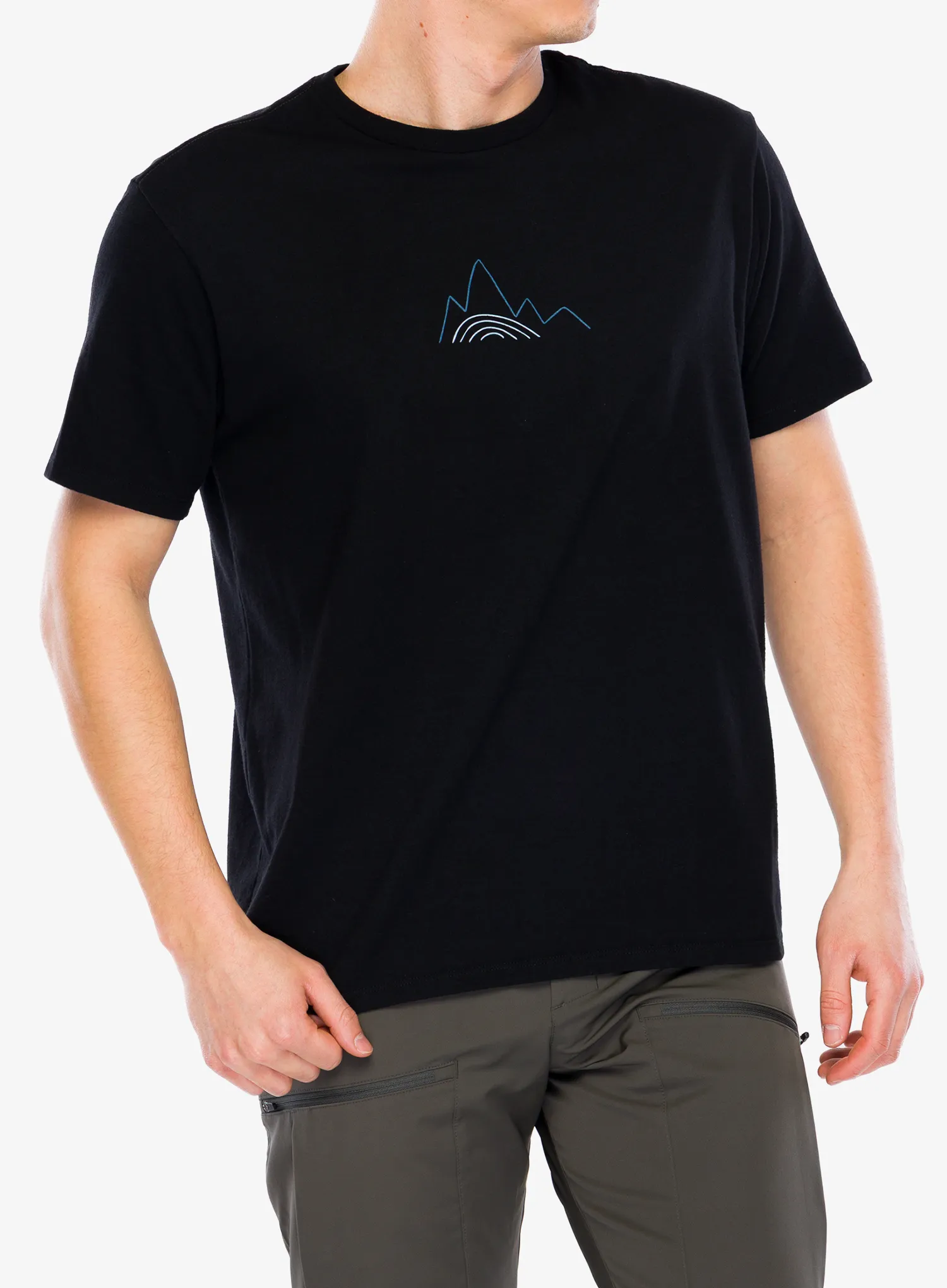 Spauda ant marškinėlių Patagonia Berm Logo Responsibili-Tee - black