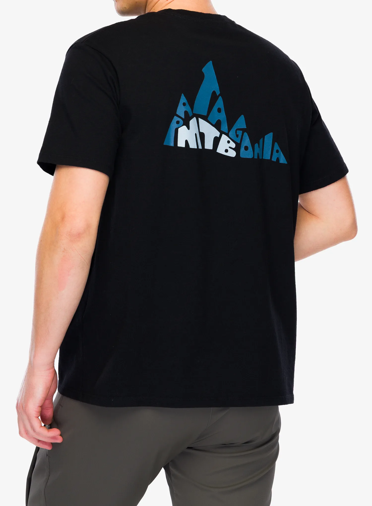 Spauda ant marškinėlių Patagonia Berm Logo Responsibili-Tee - black