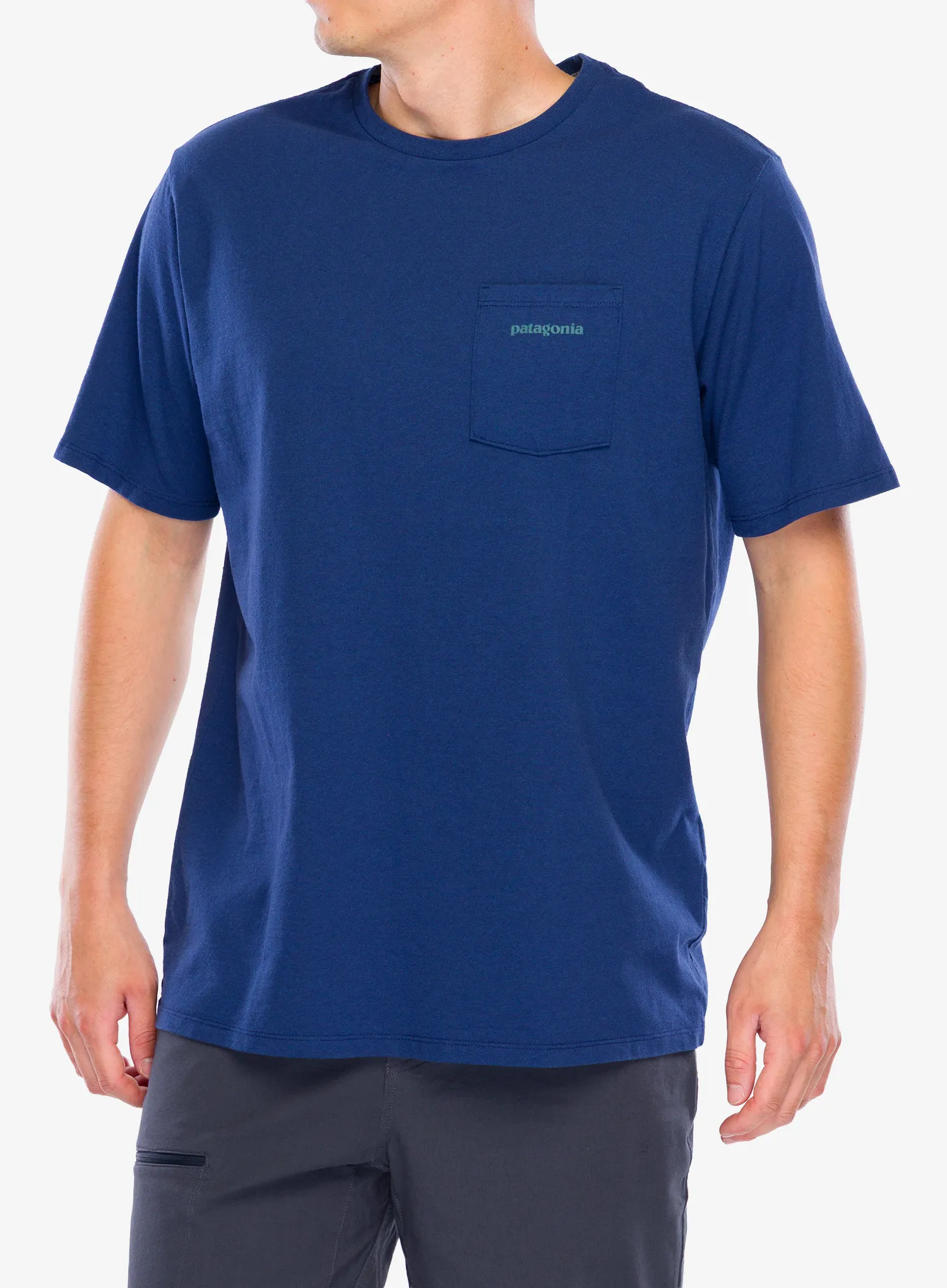 Spauda ant marškinėlių Patagonia Boardshort Logo Pocket Responsibili-Tee - clement blue