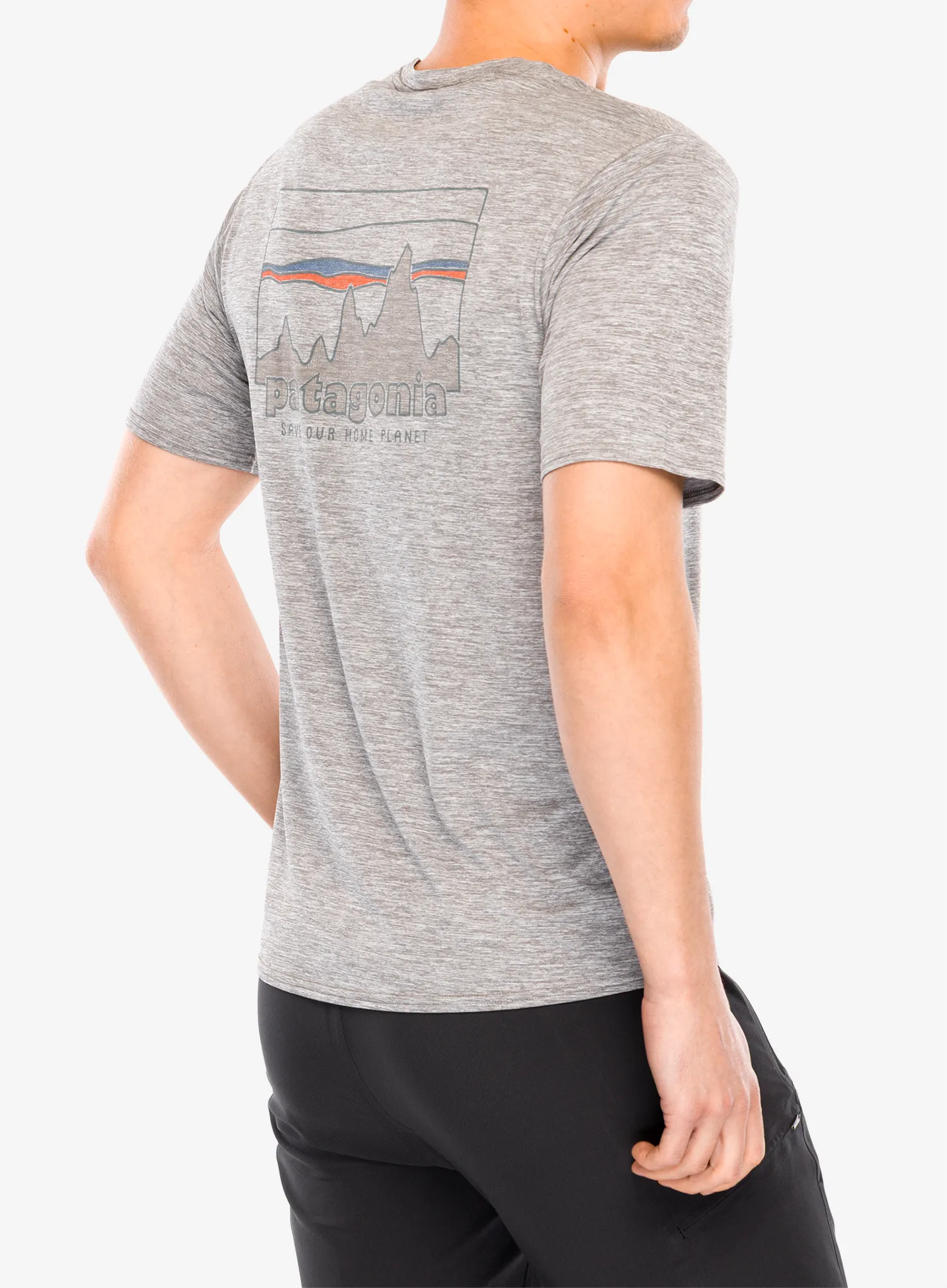 Spauda ant marškinėlių Patagonia Cap Cool Daily Graphic Shirt - 73 skyline/feather grey