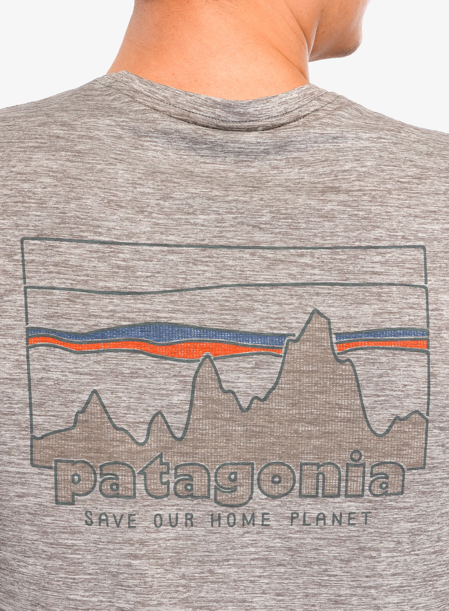 Spauda ant marškinėlių Patagonia Cap Cool Daily Graphic Shirt - 73 skyline/feather grey