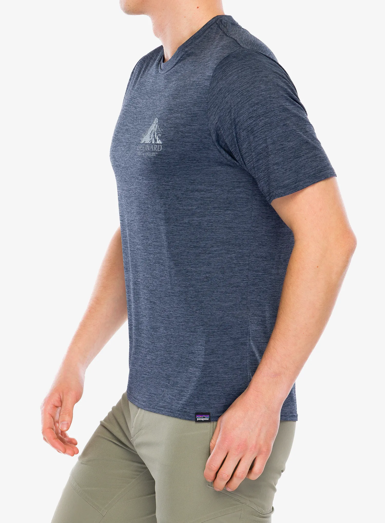 Spauda ant marškinėlių Patagonia Cap Cool Daily Graphic Shirt Lands - chouinard crest/smolder blue