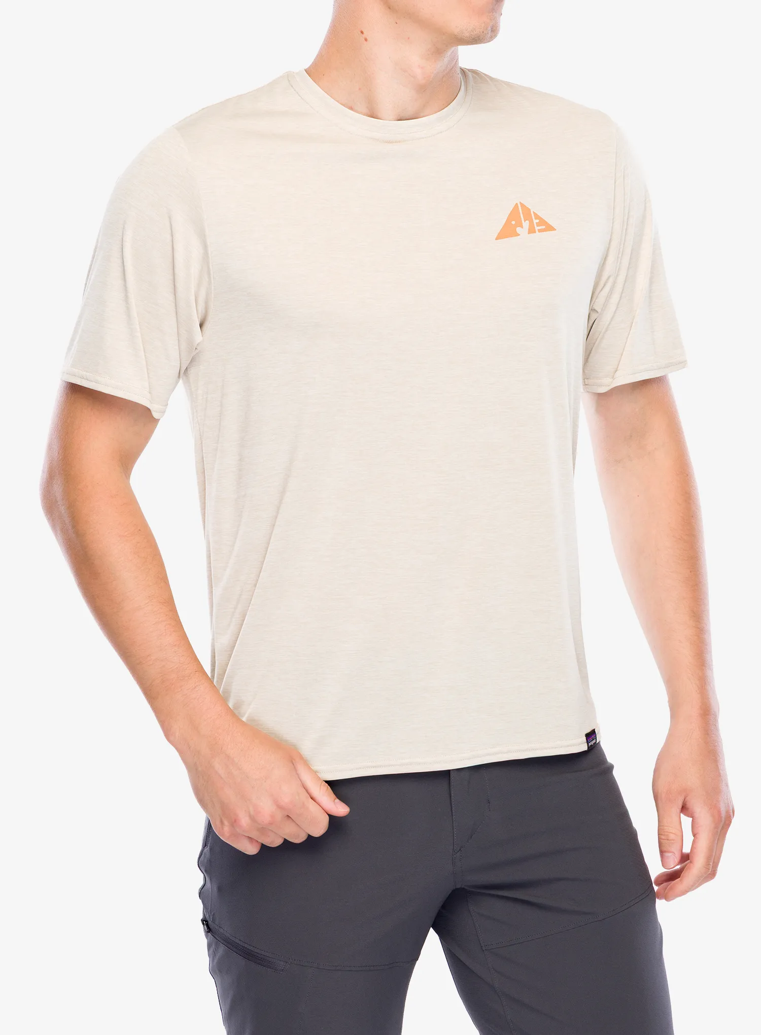 Spauda ant marškinėlių Patagonia Cap Cool Daily Graphic Shirt Lands - driftways/pumice x-dye