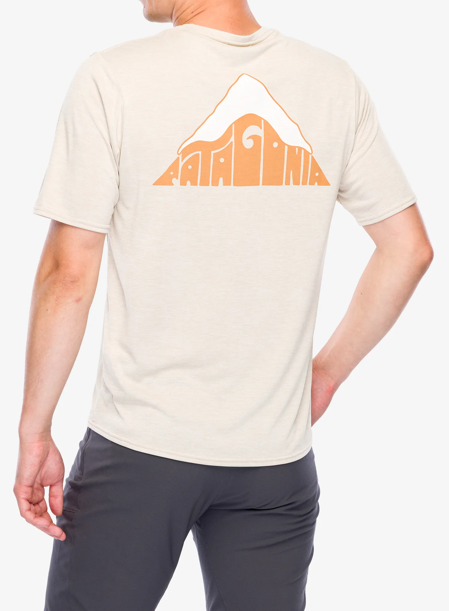 Spauda ant marškinėlių Patagonia Cap Cool Daily Graphic Shirt Lands - driftways/pumice x-dye
