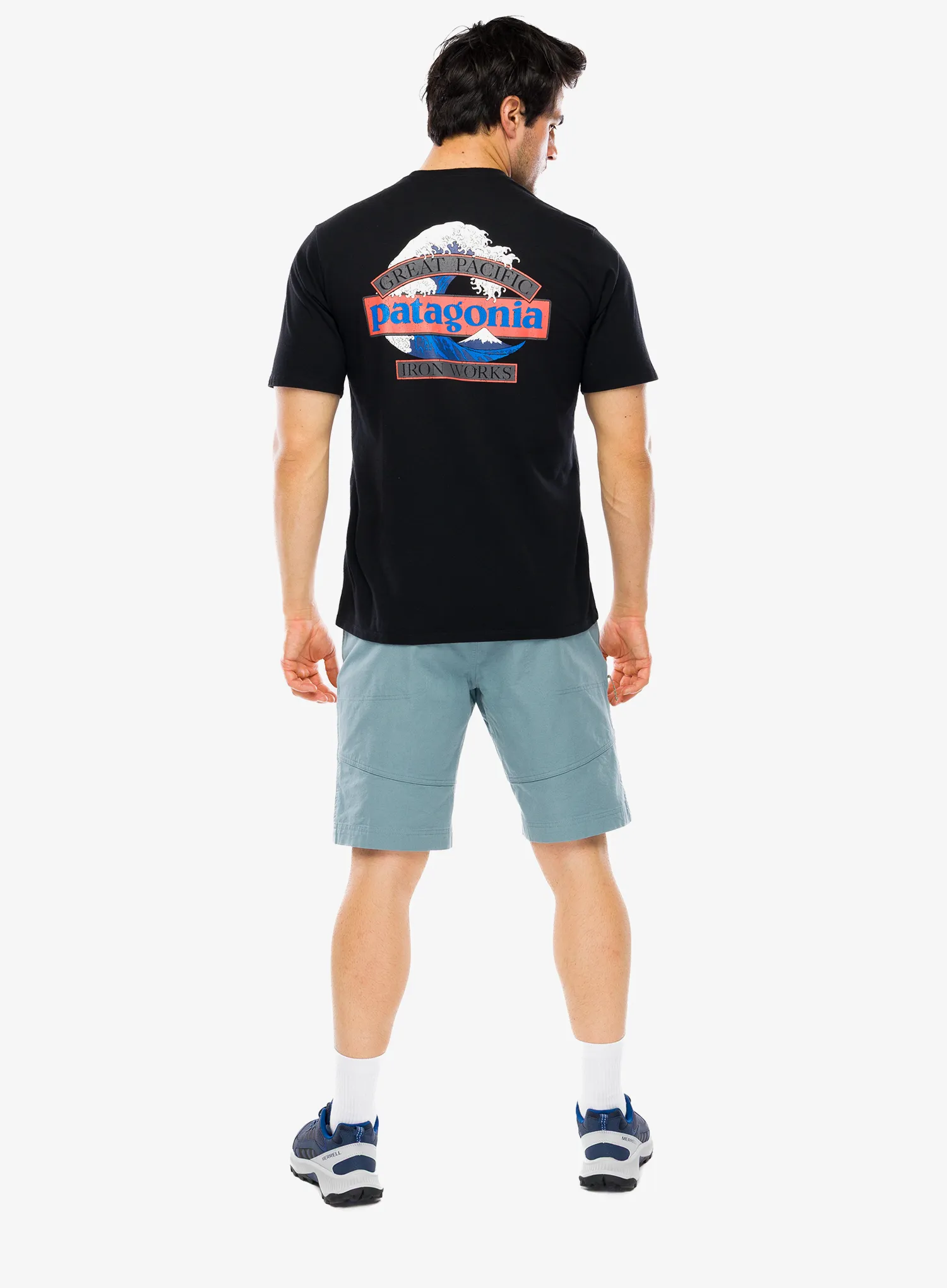 Spauda ant marškinėlių Patagonia Great Waves Responsibili-Tee - black