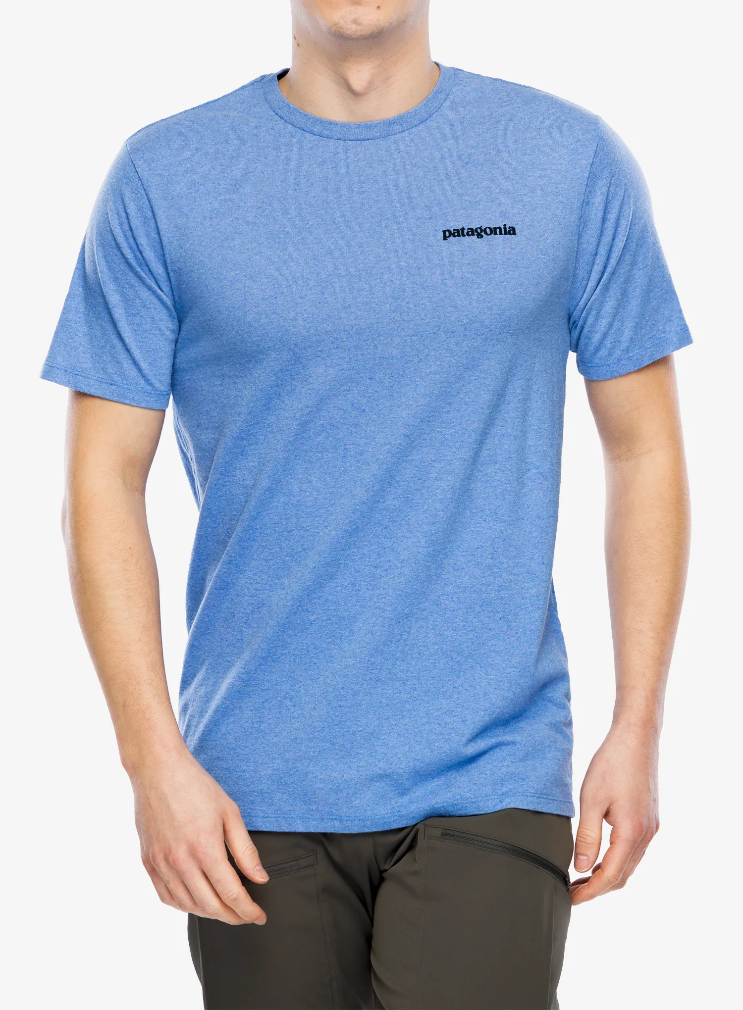 Spauda ant marškinėlių Patagonia P-6 Logo Responsibili-Tee - abundant blue