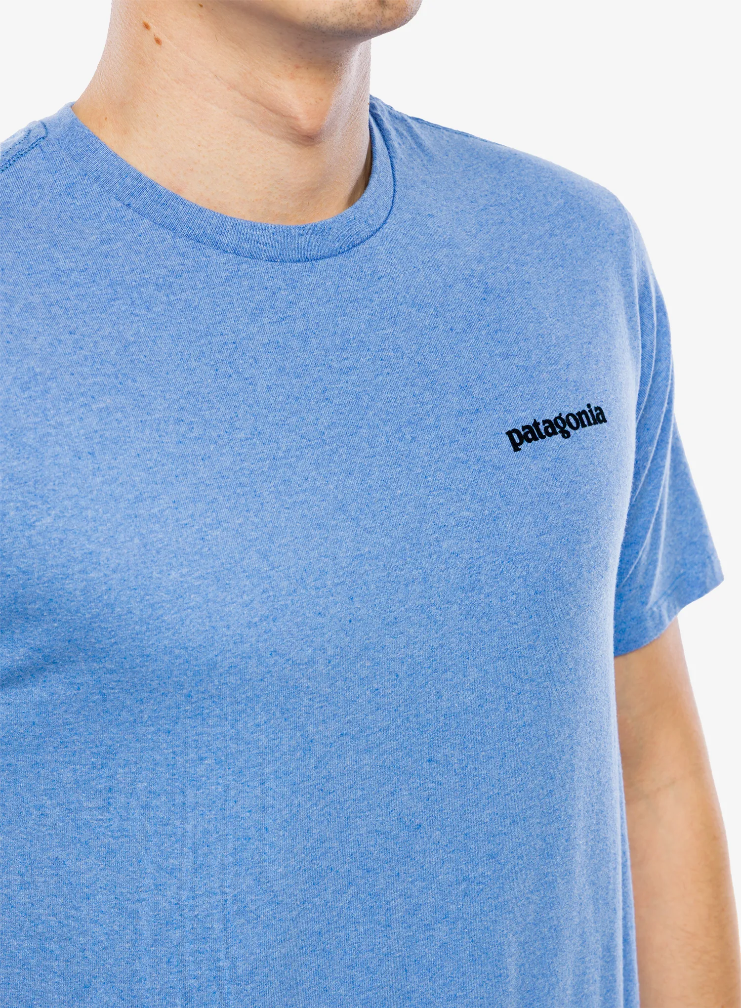 Spauda ant marškinėlių Patagonia P-6 Logo Responsibili-Tee - abundant blue