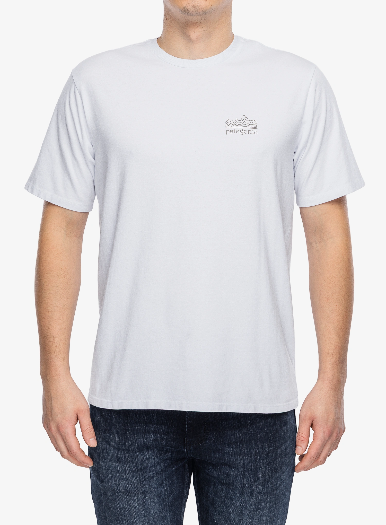 Spauda ant marškinėlių Patagonia Strataspire Responsibili-Tee - white