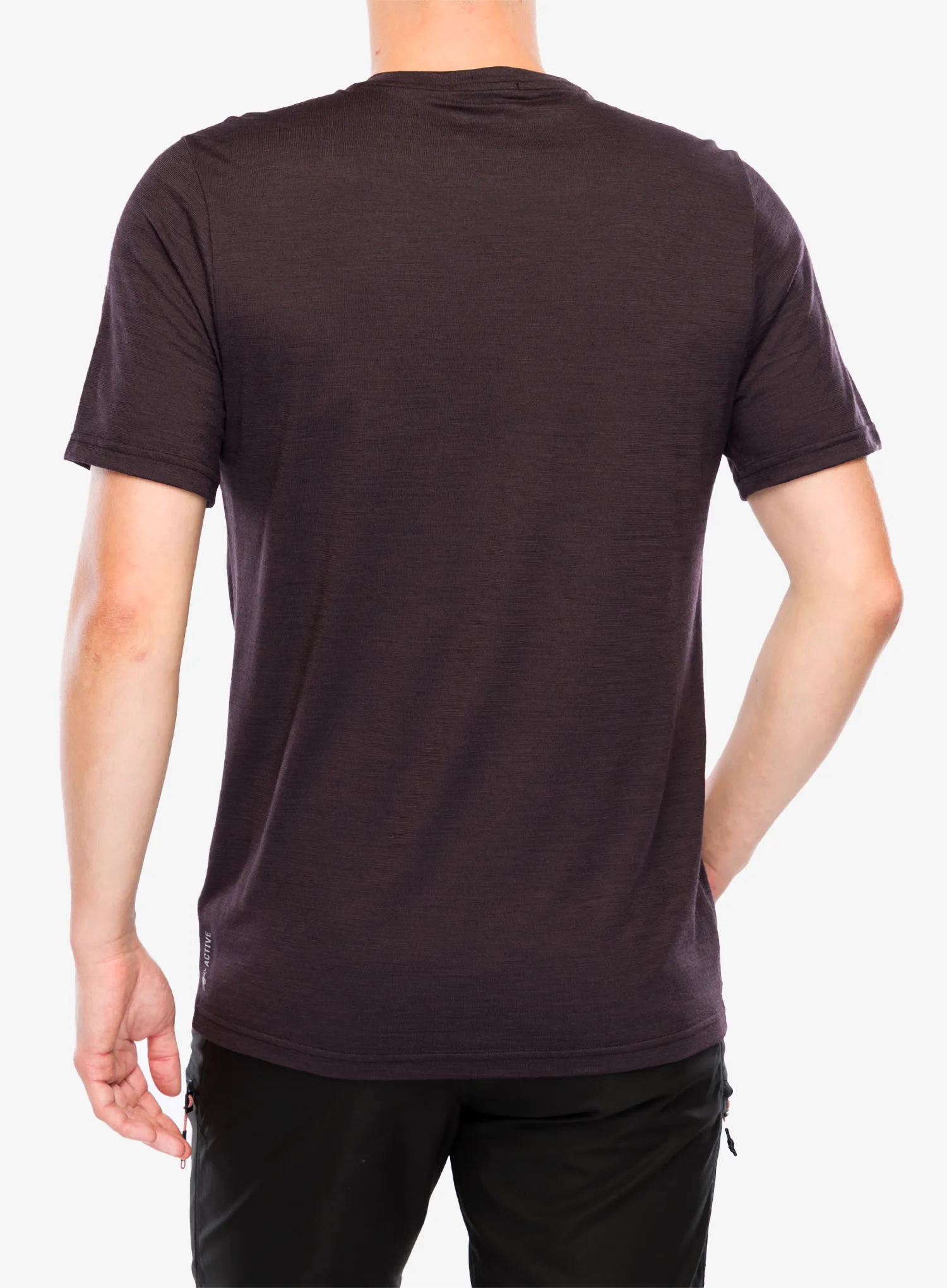 Spauda ant marškinėlių Smartwool Peak Energy Active Short Sleeve Graphic Tee - mink heather