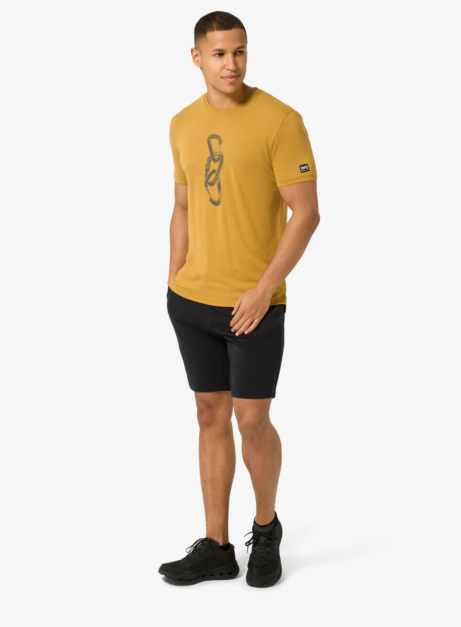 Spauda ant marškinėlių Super.natural Carabineri Tee - dried tobacco/c.mere grey mel