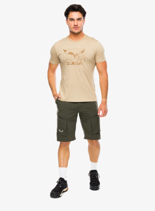 Trumpi šortai Salewa Puez DST Cargo Shorts - dark olive